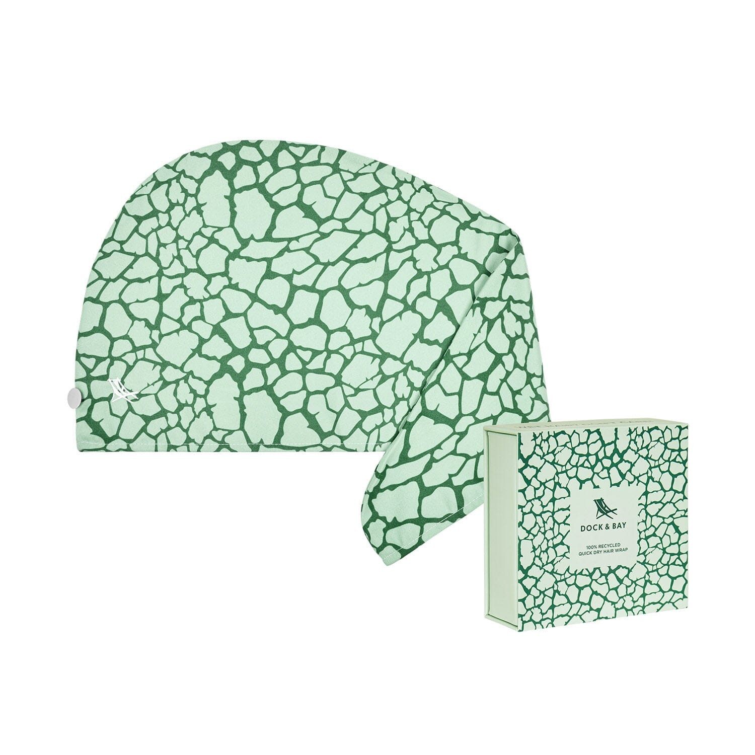 Dock & Bay LTD c/o Turban-Handtuch Dock & Bay Hair Wrap grün Schlangenmuster schnell trocknend