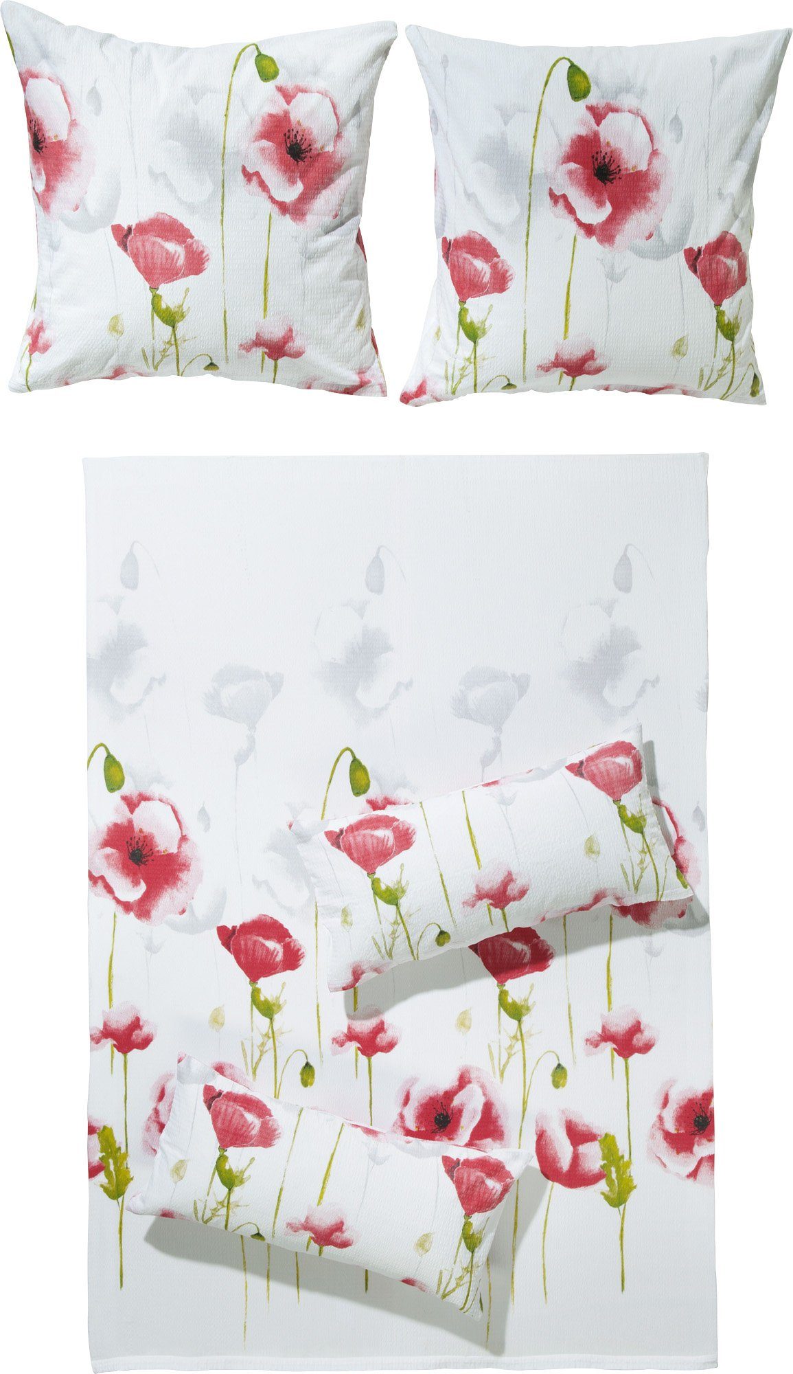 Erwin Müller Bettwäsche Bettwäsche, Seersucker, Blumen günstig online kaufen