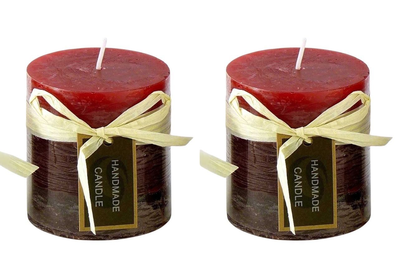 Small-Preis Stumpenkerze Premium Blending Colors Dunkelrot Farbenmix 7x7 cm günstig online kaufen