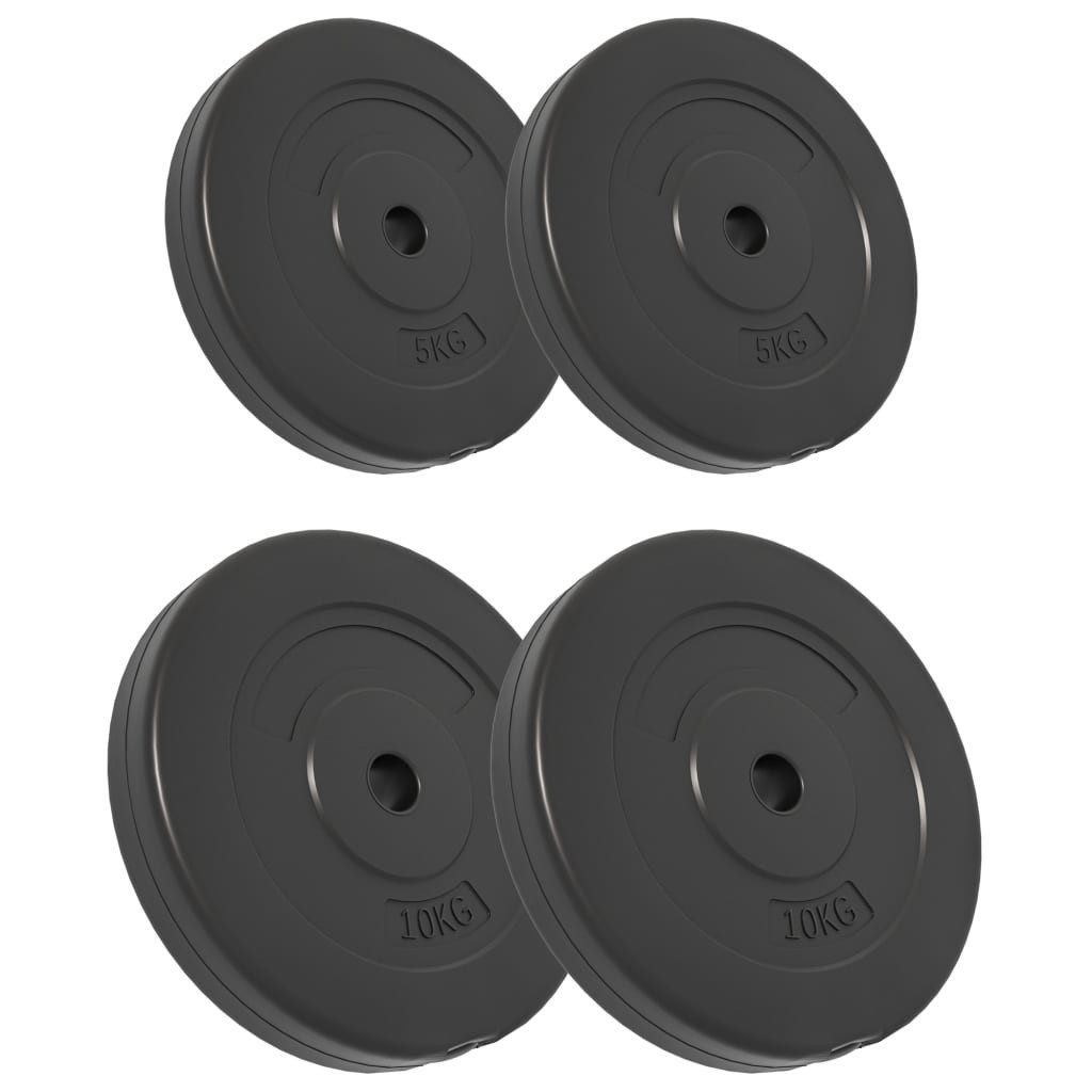 Gewichteplatten Hantelscheiben 4 Stk. 30 kg Zement