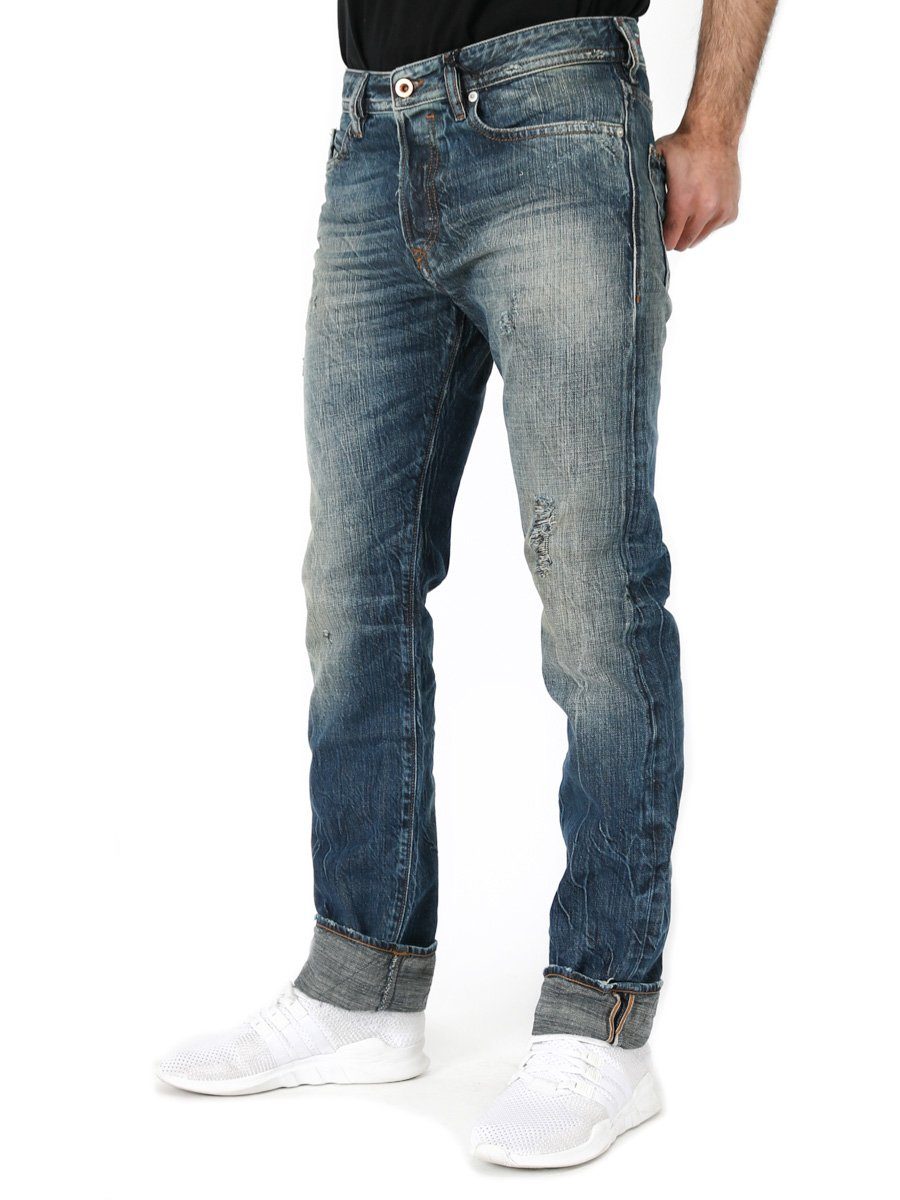 Herren Jeans Diesel Tapered-fit-Jeans Herren Supersoft Denim Hose - Buster 084WN