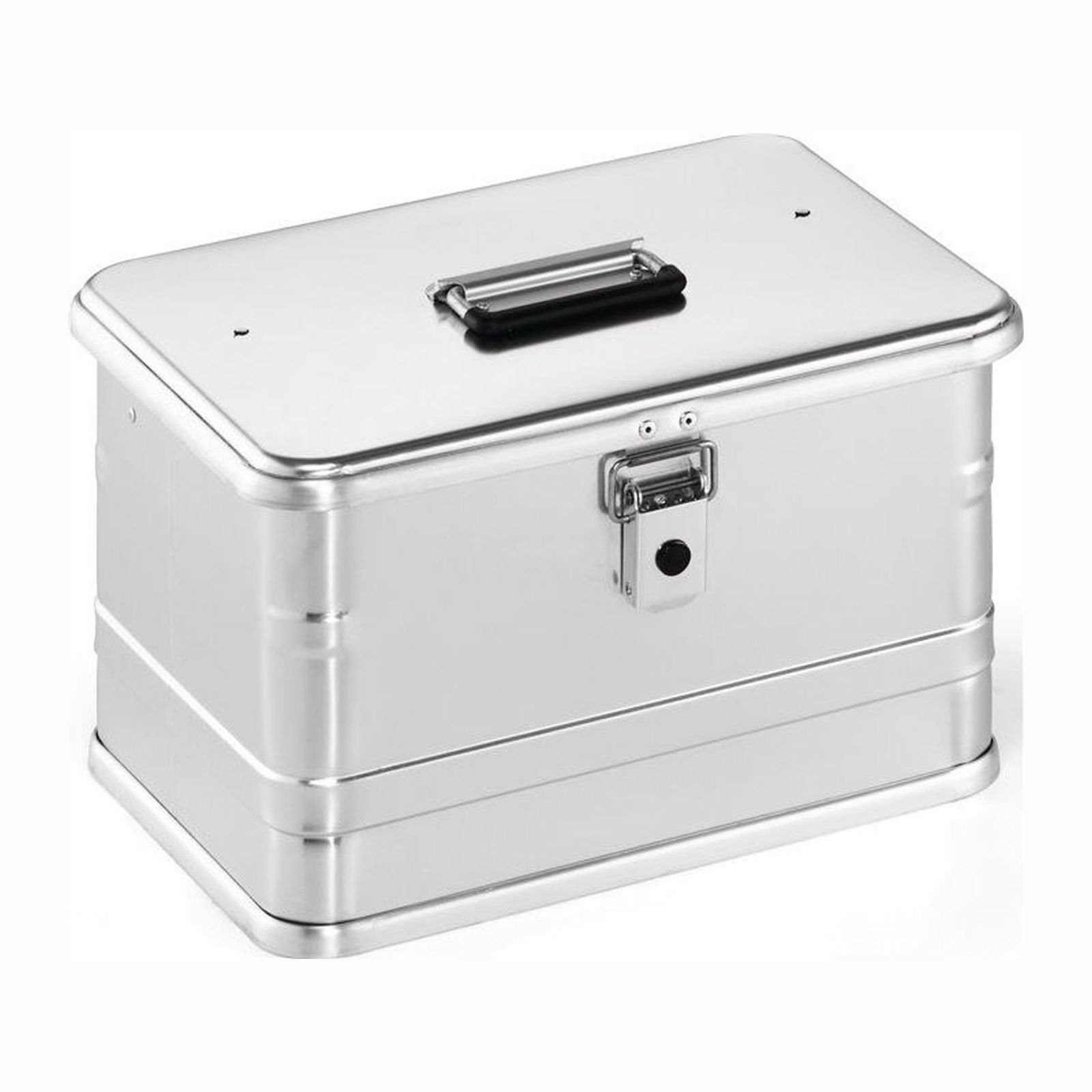 Allit Aufbewahrungsbox Aluminiumbox mit Klapphebelverschlüssen mit Bohrungen L 432 x B 3...