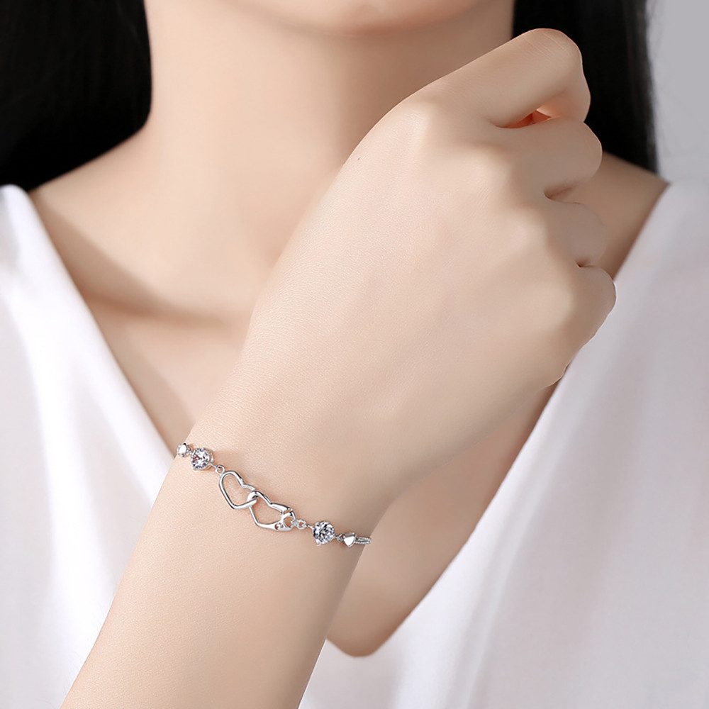 The Beauty House Armband Damen Doppelarmband mit Herzen günstig online kaufen