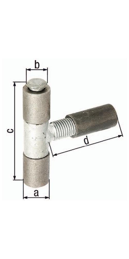 Alberts Torbeschlag 27x15x90x92mm Anschweißband roh Stahl