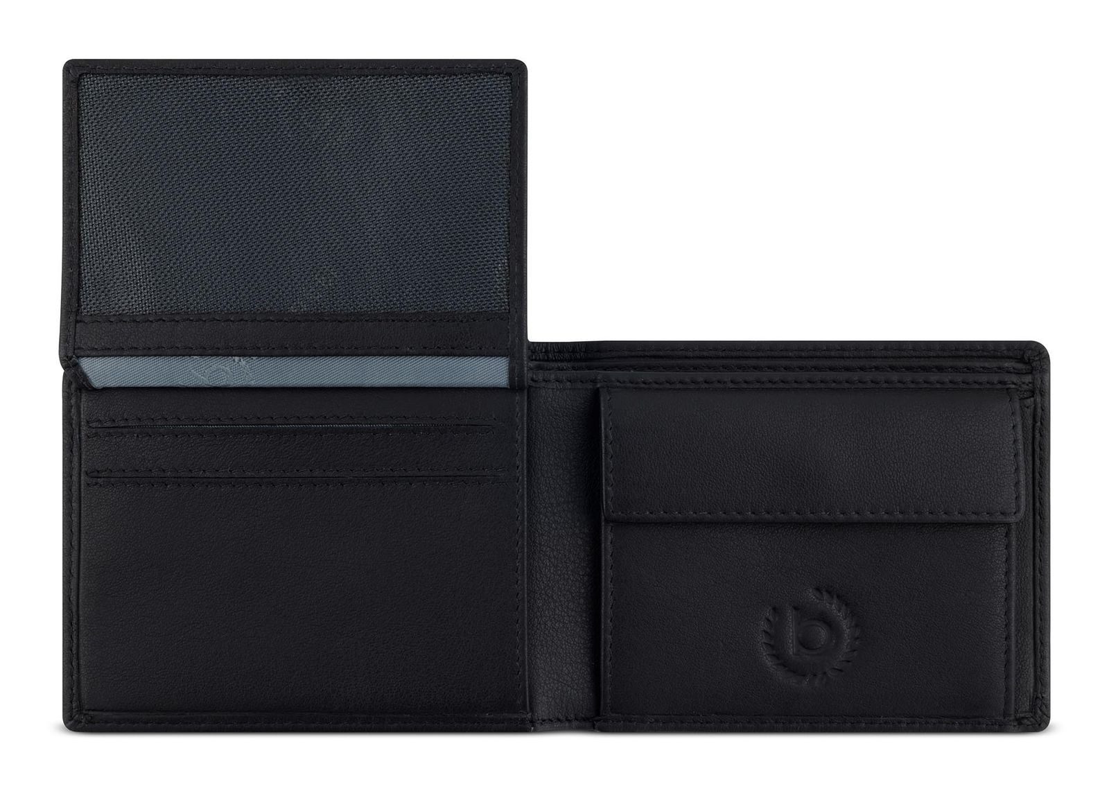 bugatti Geldbörse RFID Mini Wallet With Flap, aus echtem Rindsleder mit RFID-Blocker Schutz
