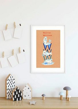 Komar Poster ABC Animal W, Buchstaben (1 St), Kinderzimmer, Schlafzimmer, Wohnzimmer