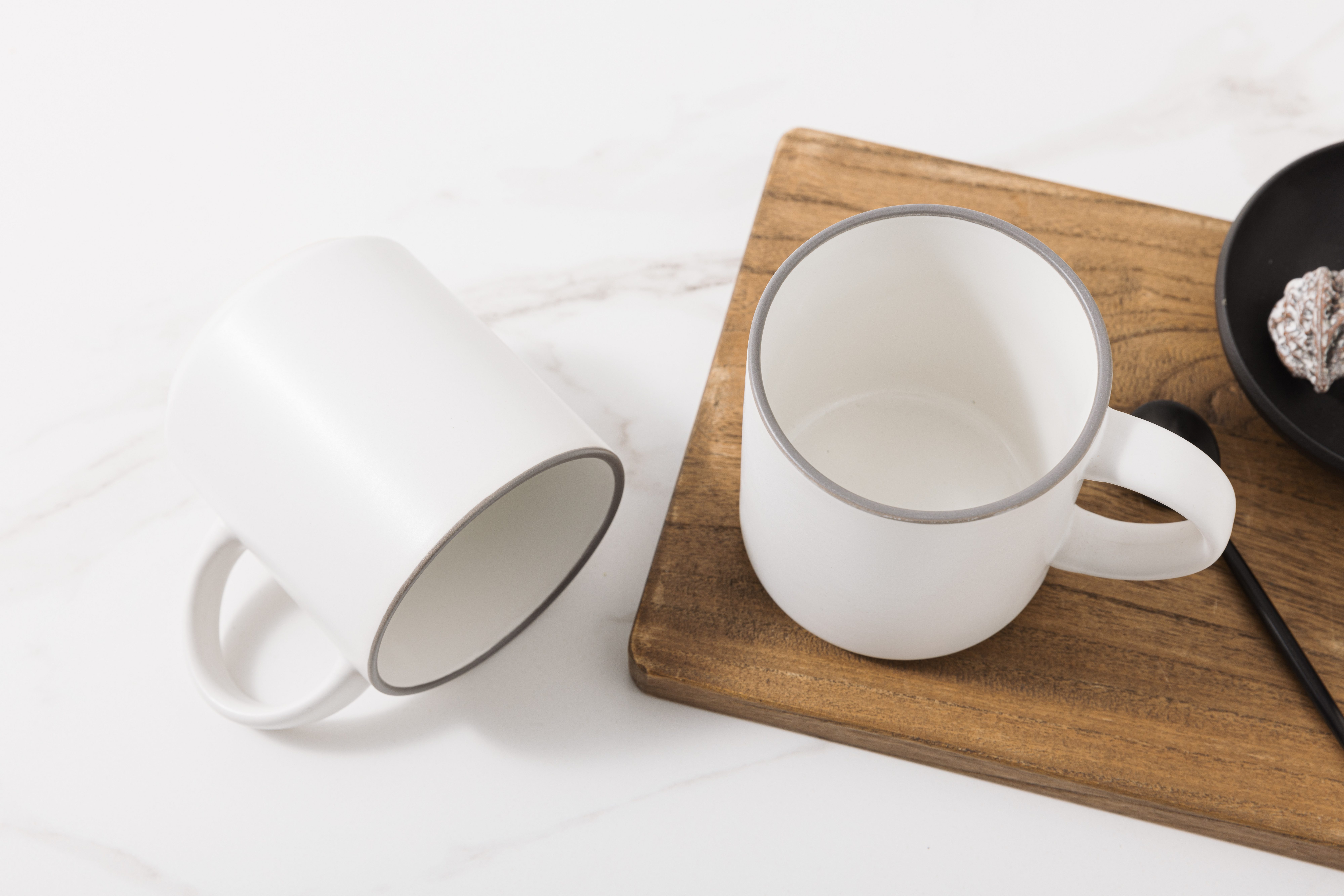 OTTO home Becher Kaffeebecher Ylvii, 6er Set, 6-tlg., Steinzeug, spülmaschinenfest und mikrowellengeeignet, 350 ml