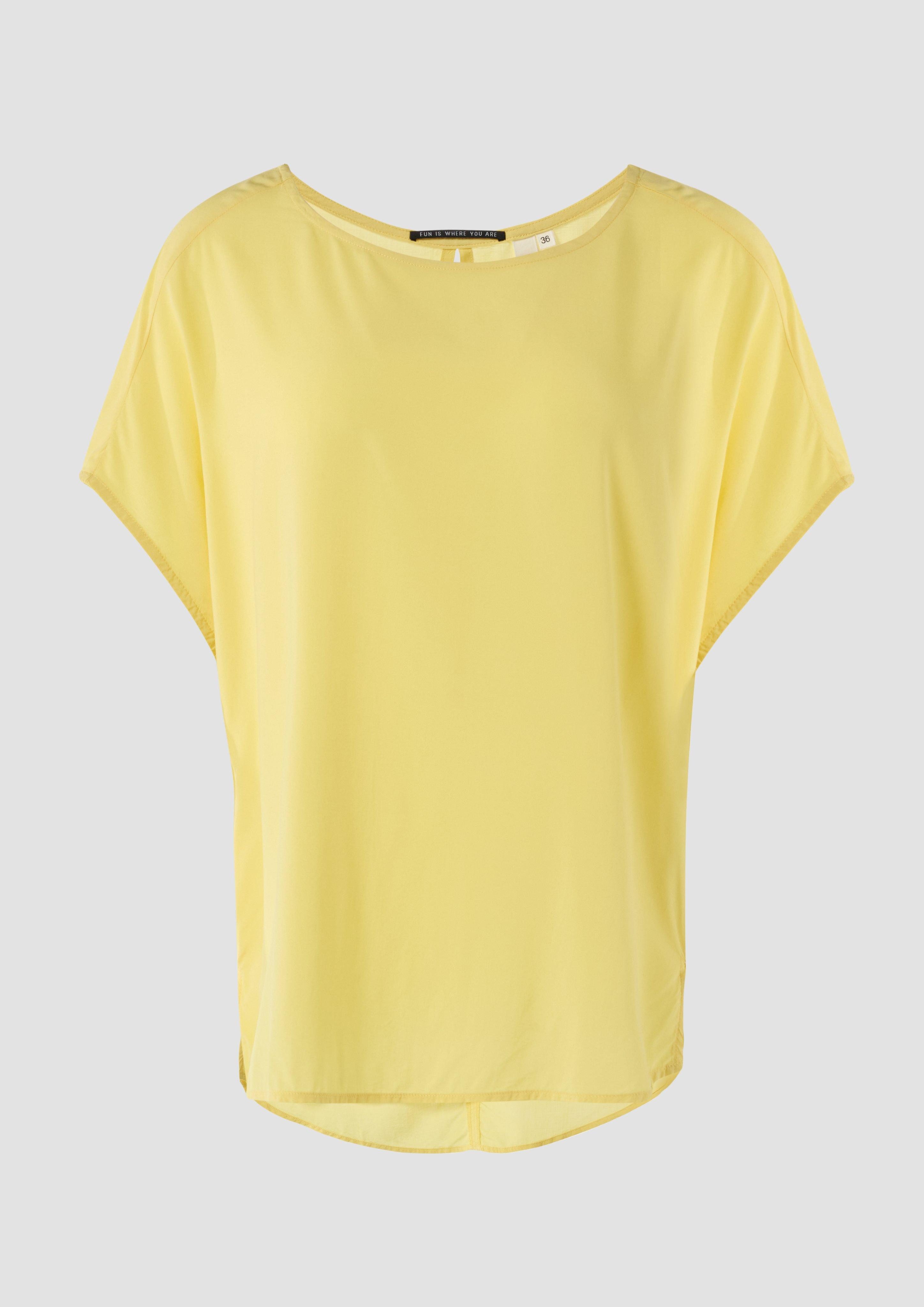QS Kurzarmbluse Oversize-Bluse aus Viskose Cut günstig online kaufen