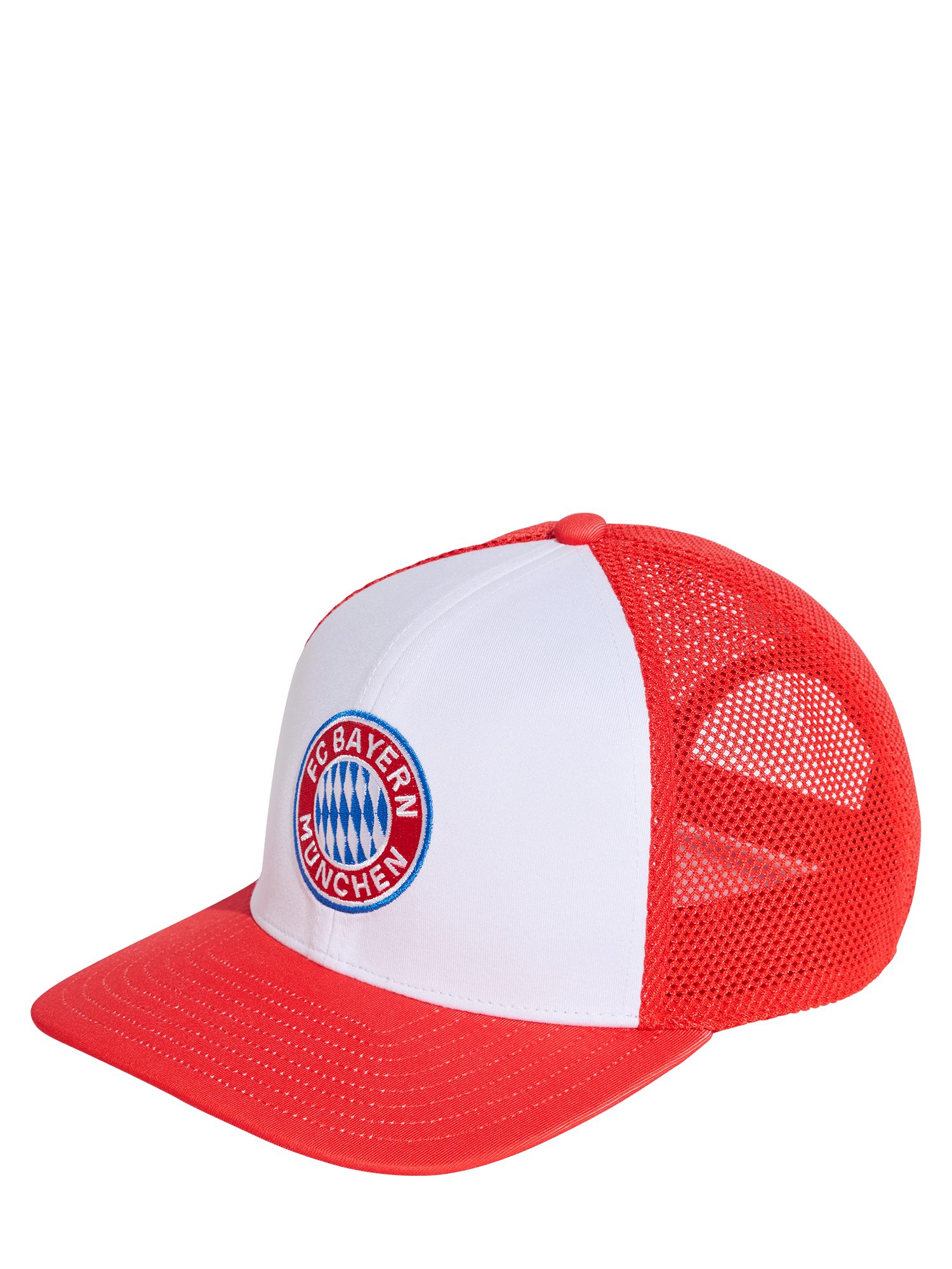 adidas Performance Baseball Cap FC Bayern München I Trucker Cap Logo I Unisex I Rot/Weiß