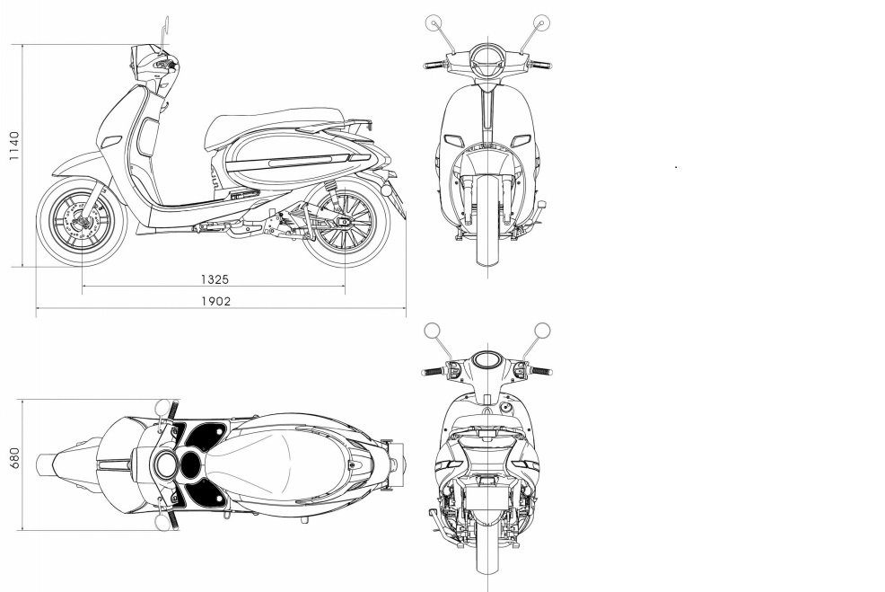 e-kuma E-Motorroller Sun, 3800 W, 45 km/h, inklusive Topcase, inklusive 1x 72V23,4 Ah Akku