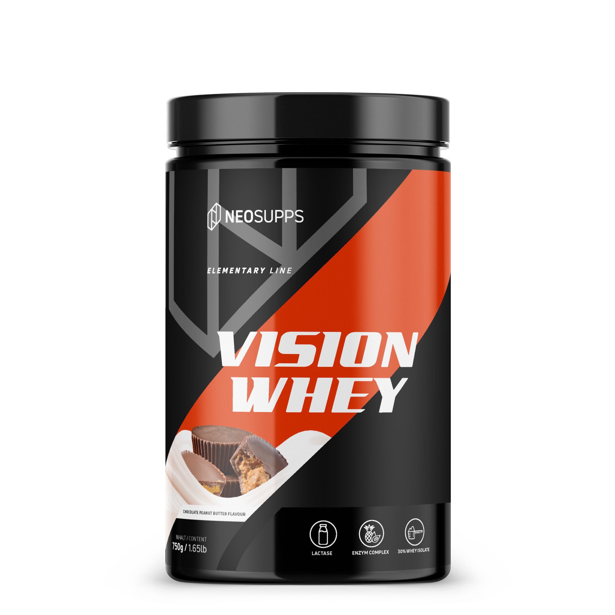 Neosupps Vision Сыворотка - Chocolate Peanut Butter, 750g Pulver