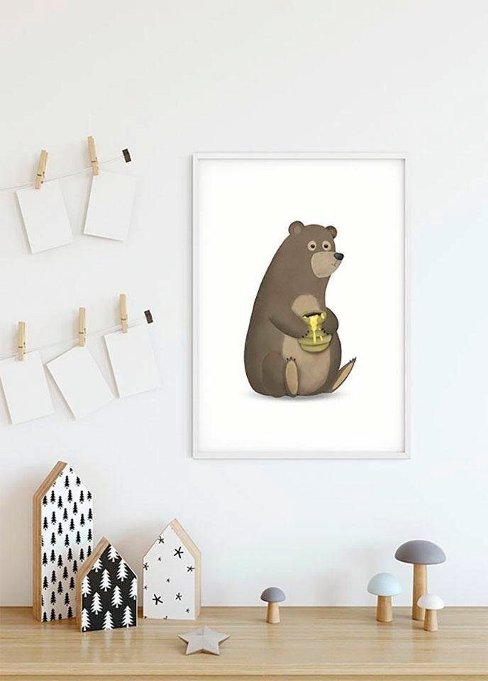 Wohnzimmer (1 Schlafzimmer, Cute Poster Tiere Kinderzimmer, Bear, Animal Komar St),