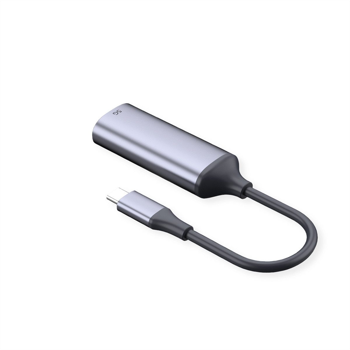 VALUE USB 3.2 Gen 1 Typ C zu 5-Gigabit-Ethernet Konverter Computer-Adapter USB Typ C (USB-C) Männlich (Stecker) zu RJ-45 Weiblich (Buchse), 13 cm