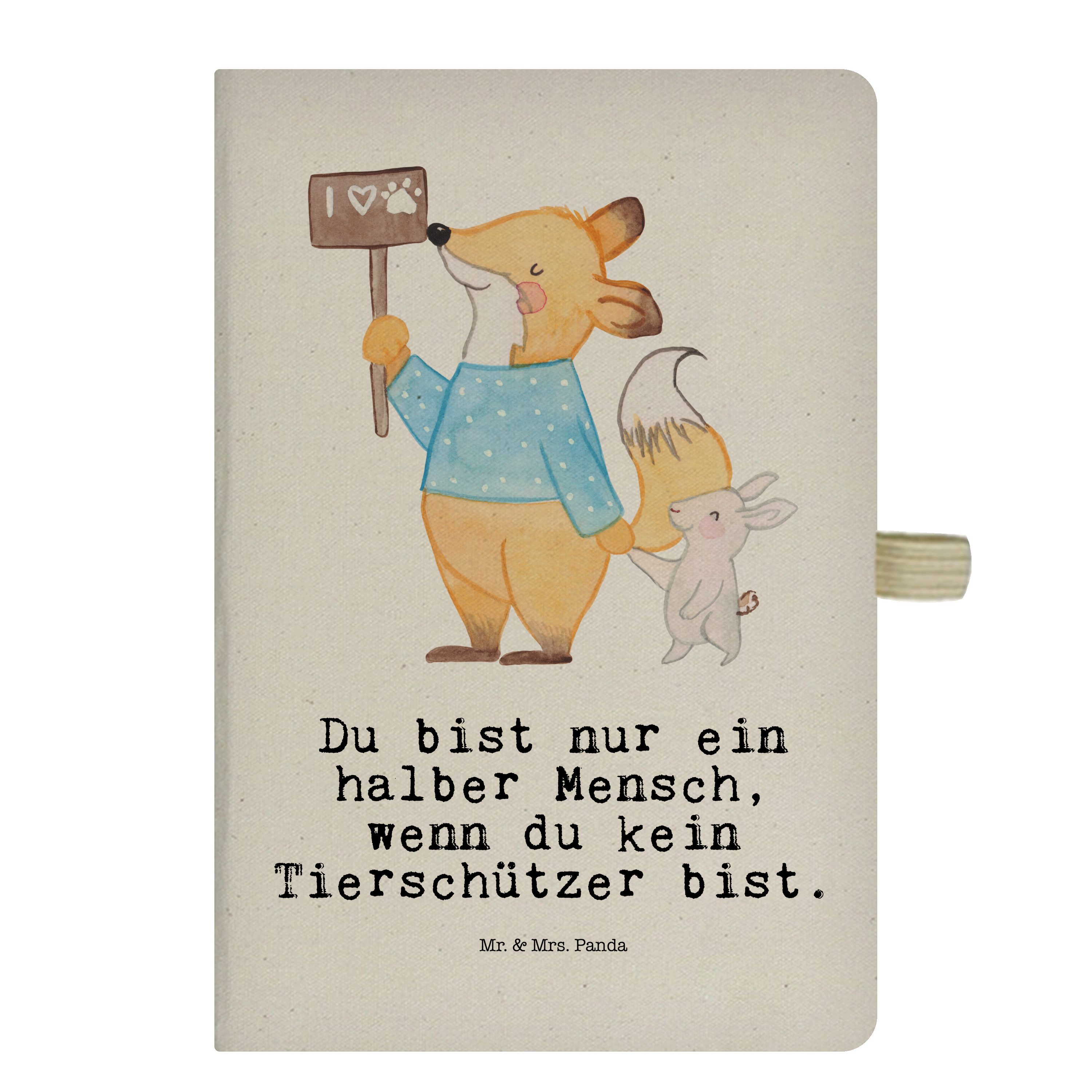 Mr. & Mrs. Panda Notizbuch Tierschützer mit Herz - Transparent - Geschenk, Tagebuch, Journal, Ei Mr. & Mrs. Panda