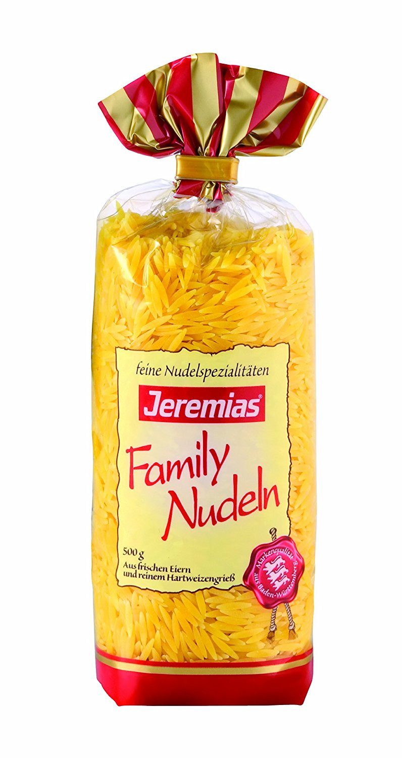 Jeremias Nudeln, Jeremias Nudelreis Classic Family Frischei Nudeln 500g 4er Pack