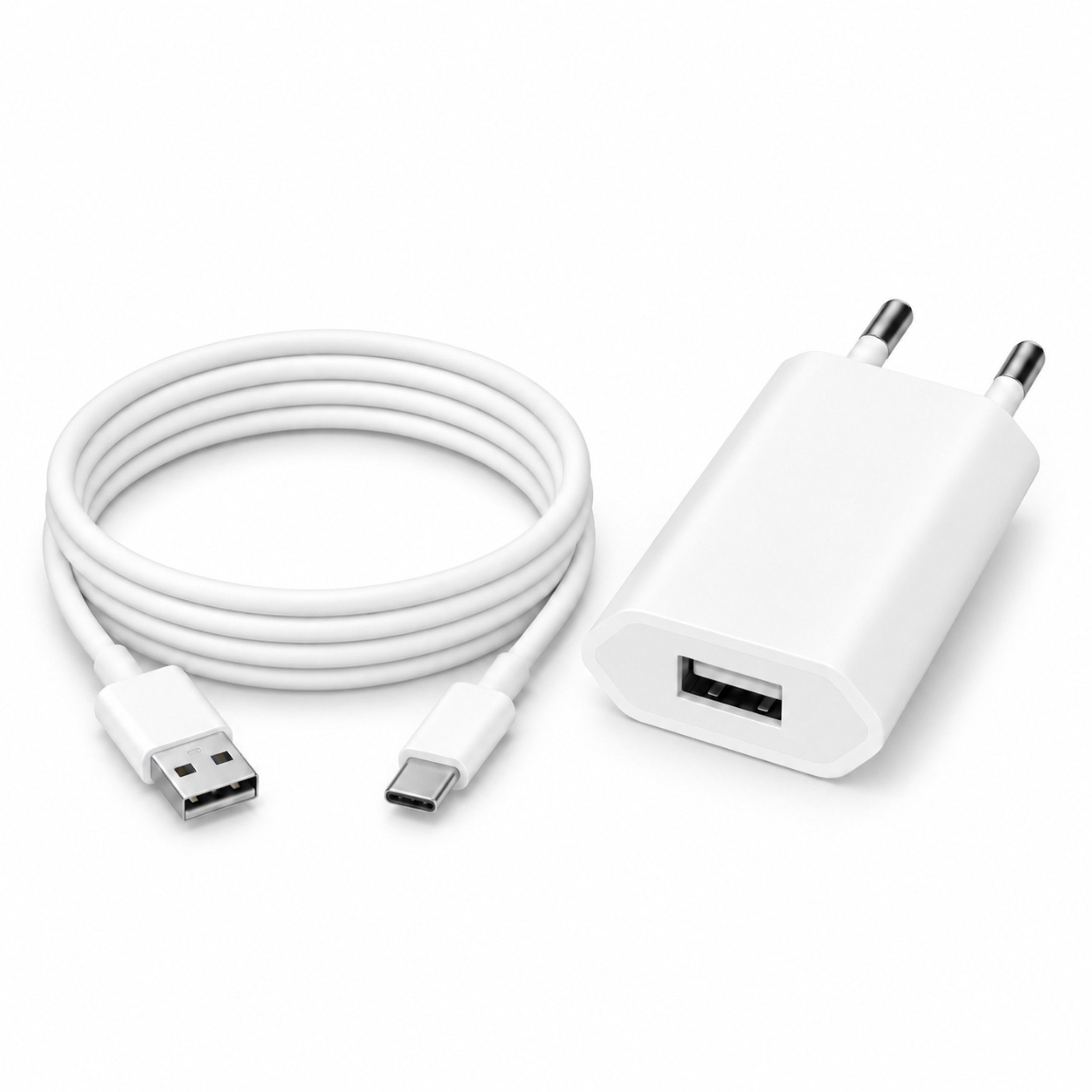 PlugUp Ladegerät mit iPhone USB-C Ladekabel iPhone 15 16 17 Pro Max Air Plus USB-Ladegerät (2000 mA, Set, 2-teiliges Ladeset, Ladegerät mit Lightning Kabel für iPhone 15 16 17 Pro Max Air Plus)