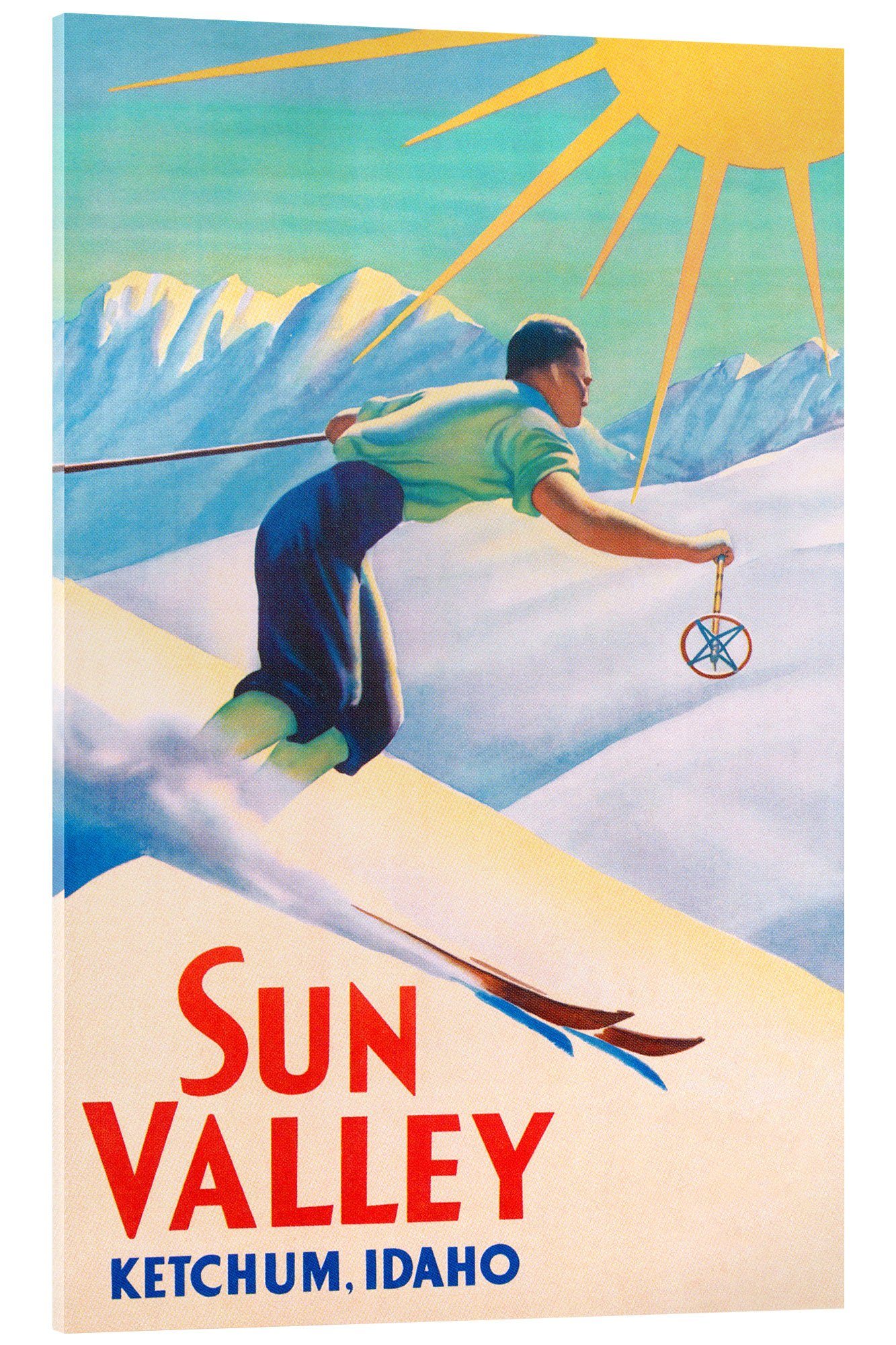 Acrylglasbild Vintage Ski Collection