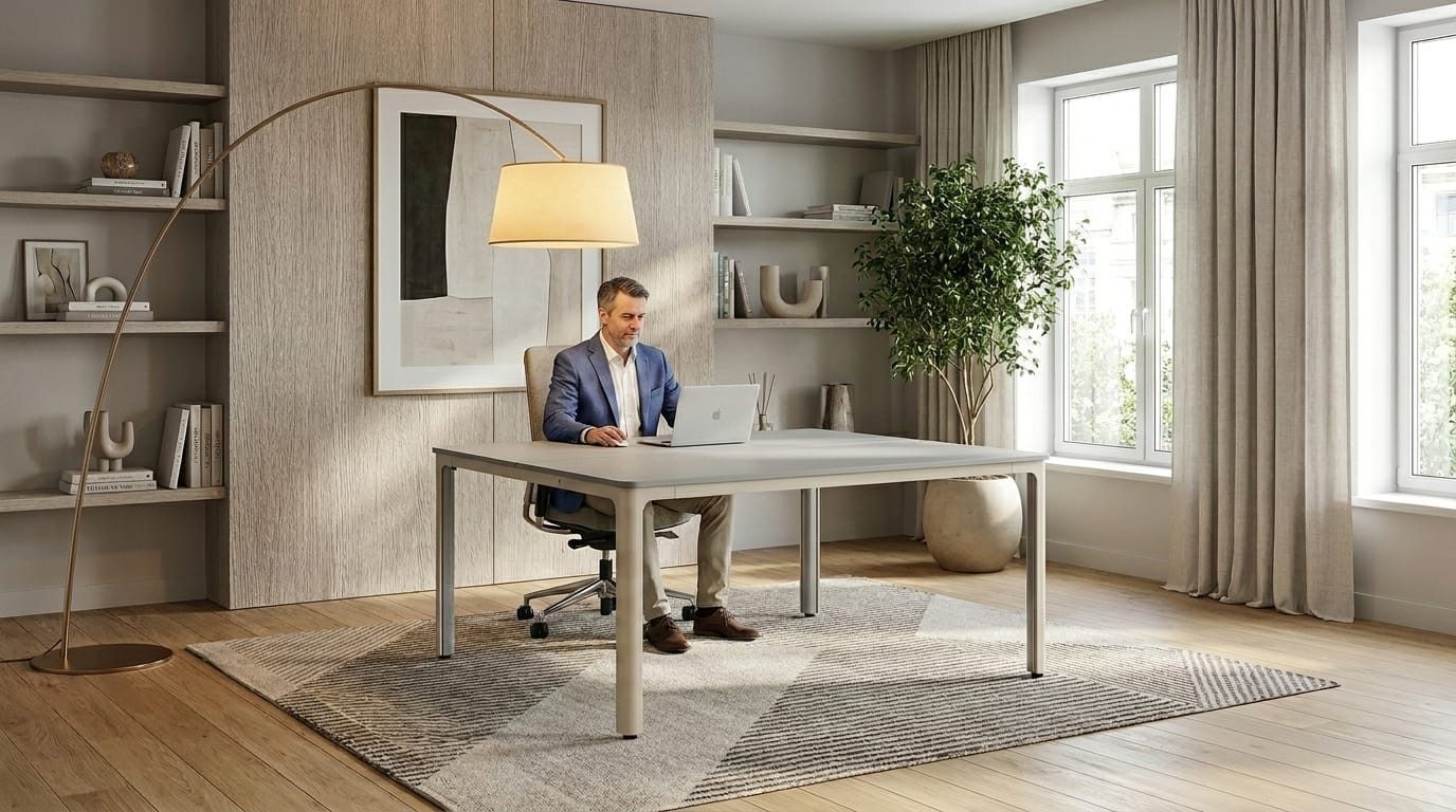 JVmoebel Schreibtisch Großer Schreibtisch Büro Tisch Modern mit stilvollem Design, Made in Europa