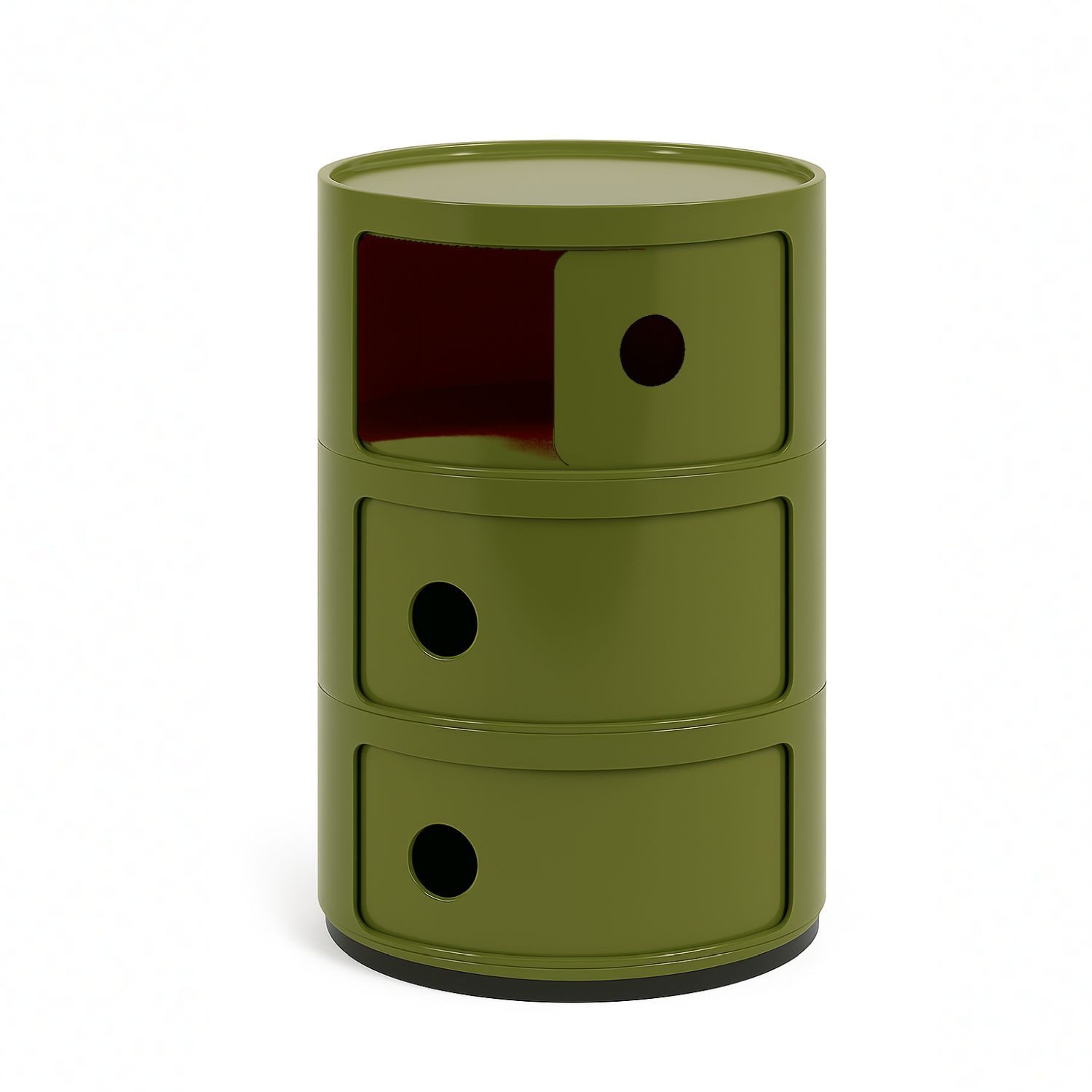 Kartell Container Componibili mit drei Fächern Grün günstig online kaufen