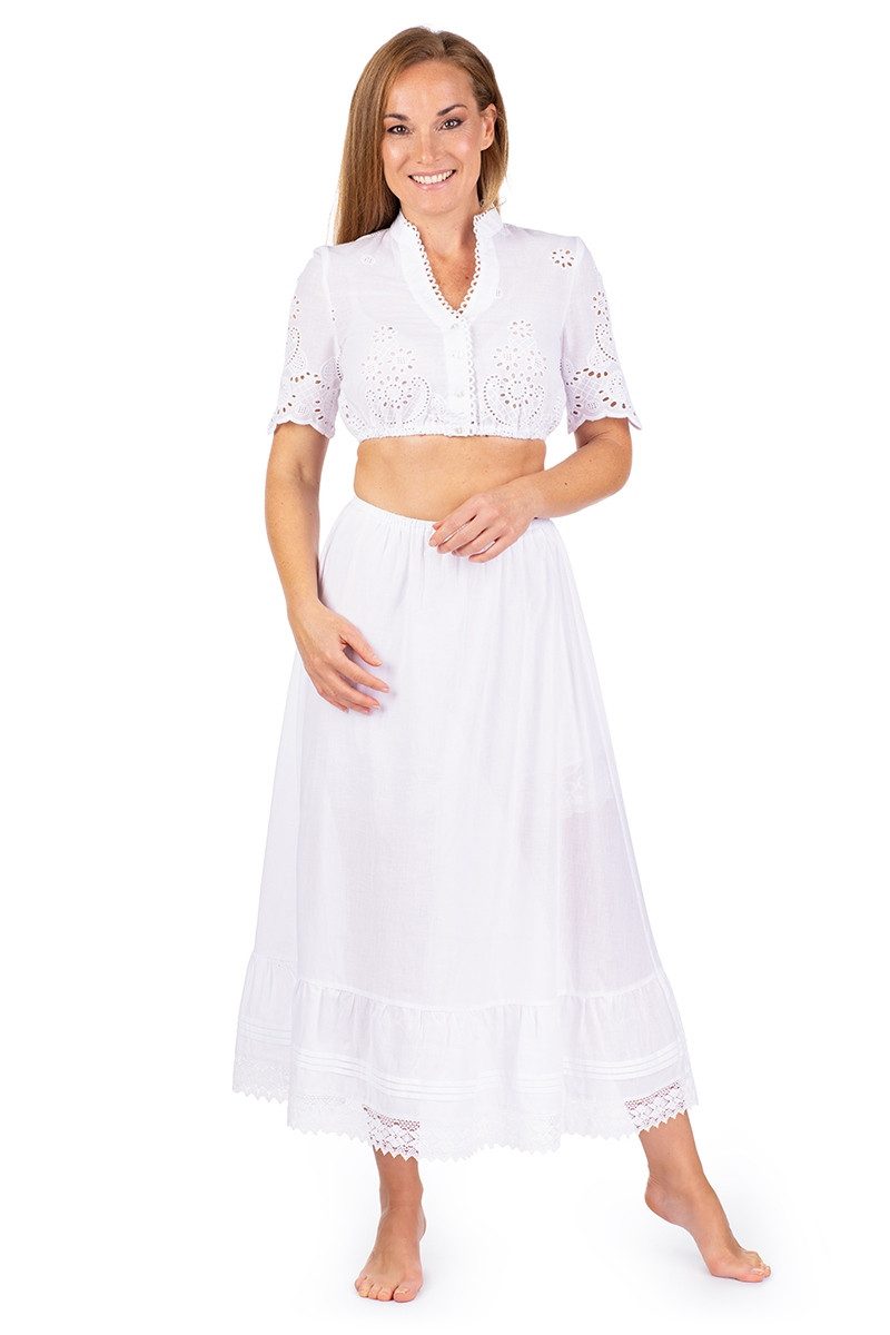 Hammerschmid Unterrock Dirndl Unterrock lang - PIPA - weiß günstig online kaufen