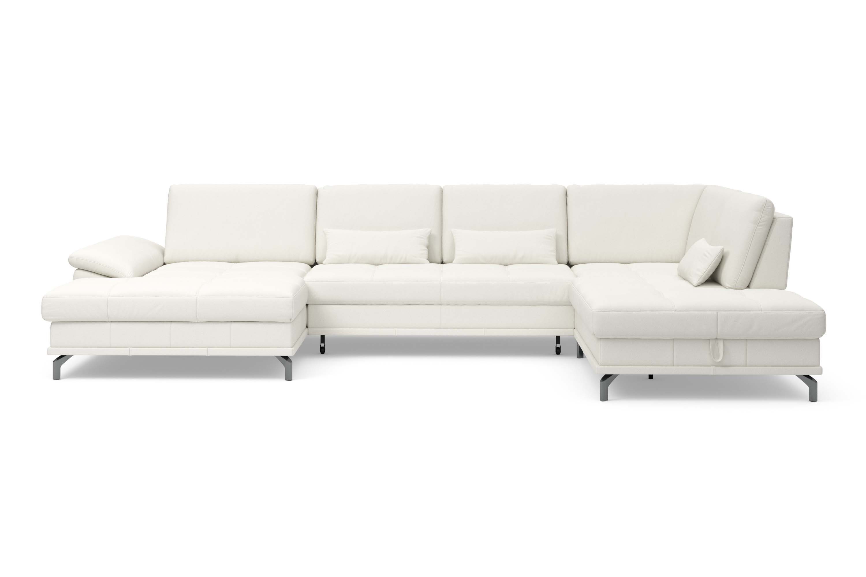 OTTO home Wohnlandschaft Costello U-Form, B: 363 cm mit Sitztiefen-, Armteilverstellung &, 3 Nierenkissen, optional Bettfunktion & Bettkasten