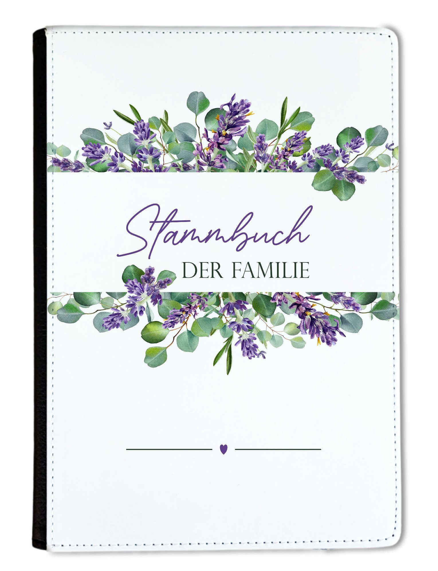 CreaDesign Notizbuch Stammbuch A5 Eukalyptus Lavendel
