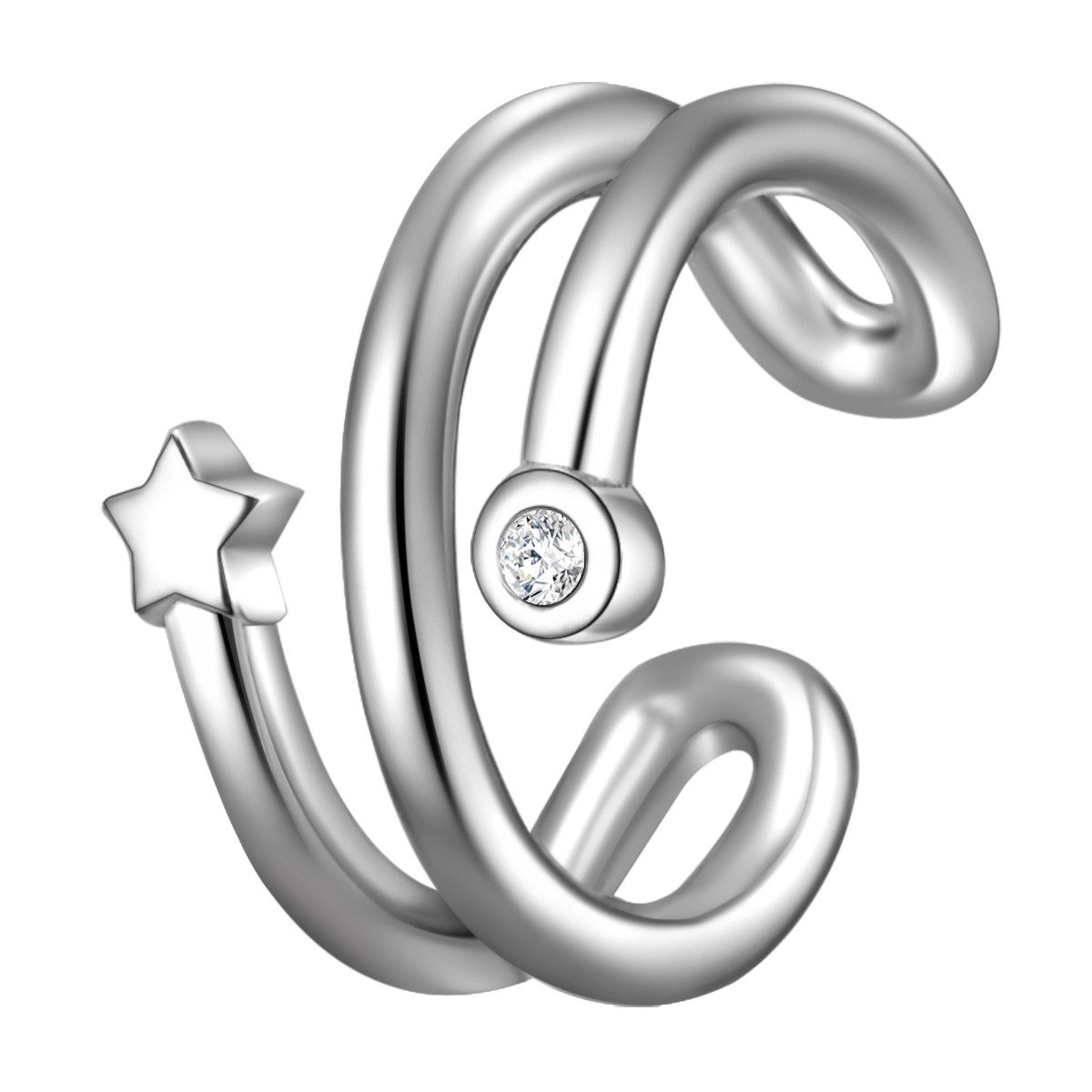 Glanzstücke München Ohrklemme GSM160 (1-tlg), mit Zirkonia und Stern