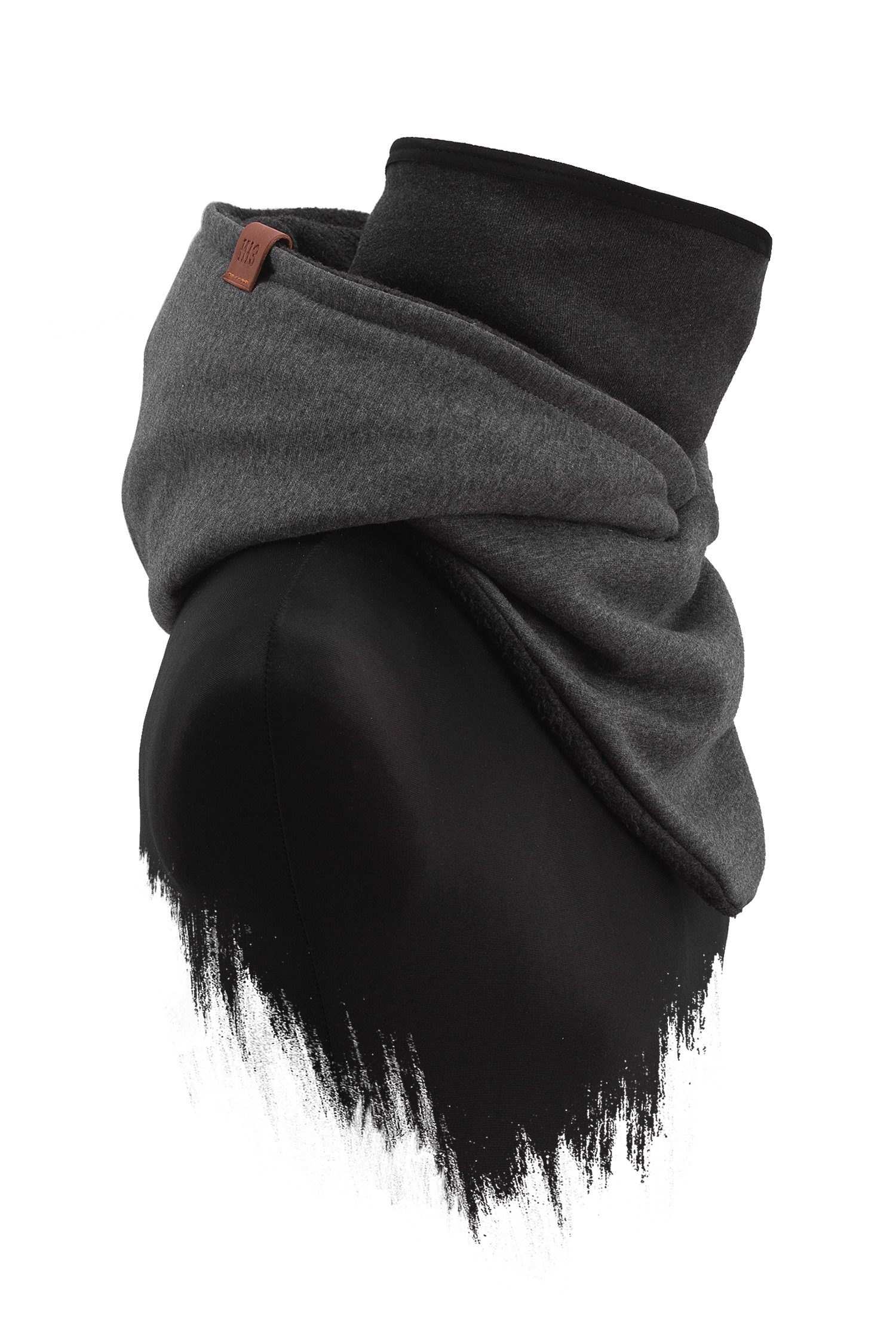 Alpenfleece, - Manufaktur13 Schal aus Hooded mit Windbreaker Loop Kapuzenschal, Rough Schal integriertem Dark