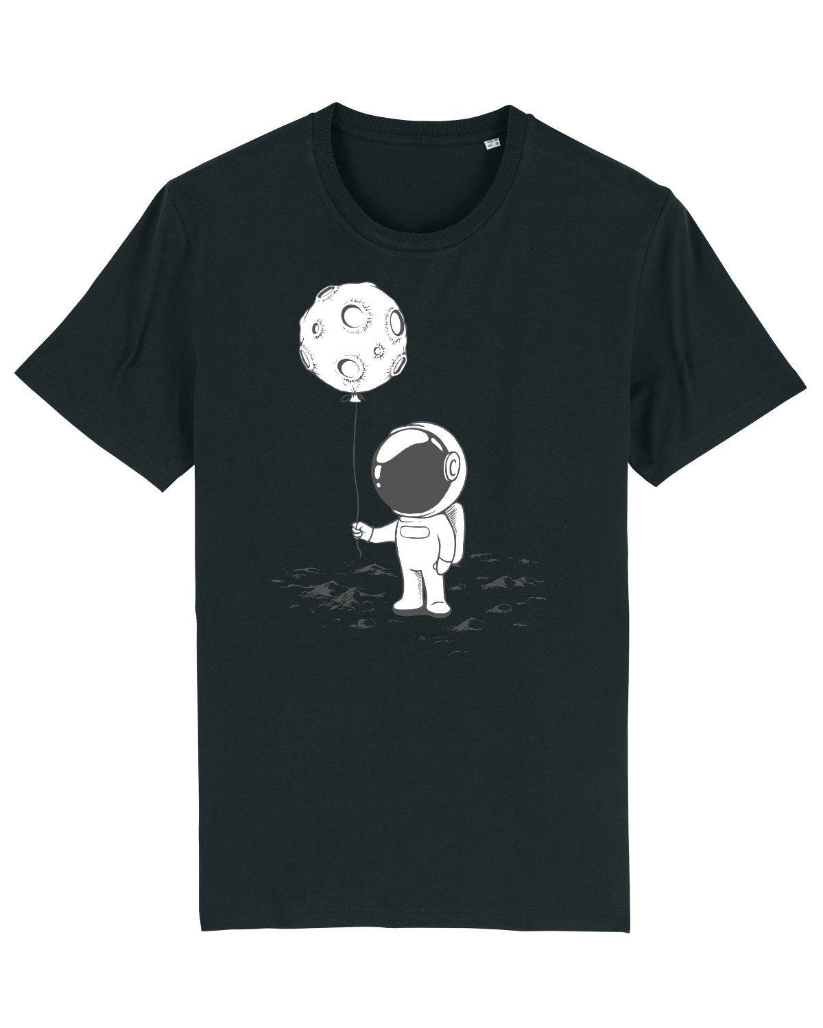 Apparel (1-tlg) Astronaut Luftballon mit wat? Kleiner schwarz Print-Shirt