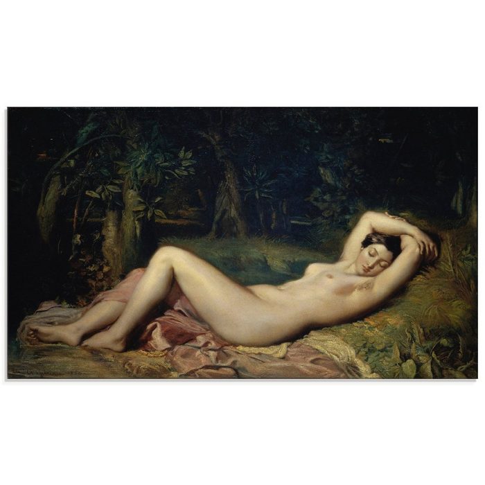 Artland Glasbild Schlafende Nymphe. Frau (1 St) in verschiedenen Größen