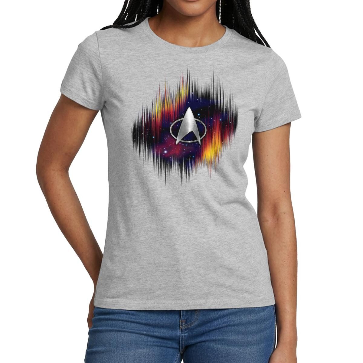 Spreadshirt T-Shirt Star Trek The Next Generation Silber Logo Frauen T-Shirt (1-tlg)