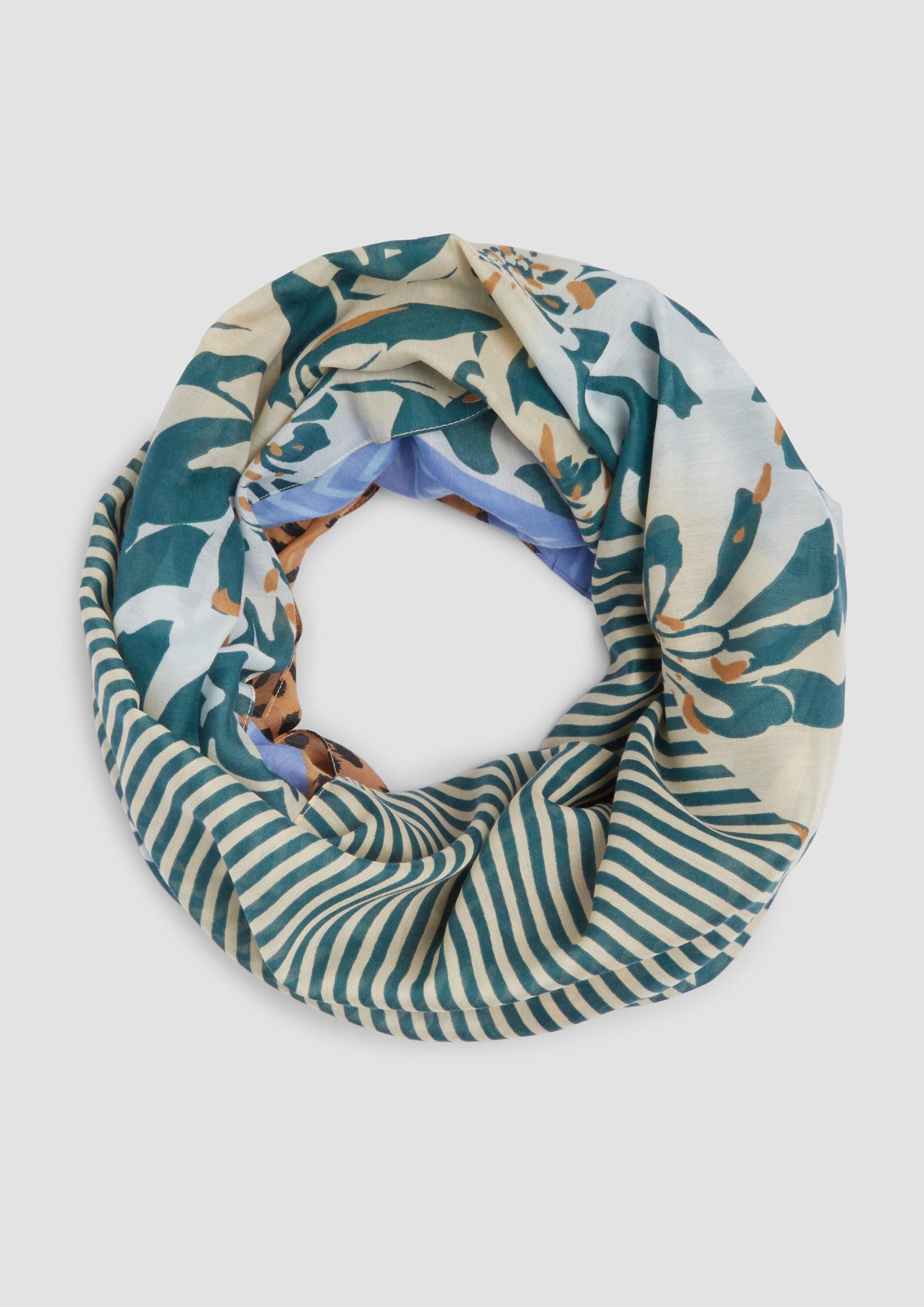 s.Oliver Loop Snood, Loop-Schal mit All-over-Print günstig online kaufen