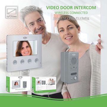 Elro DV424W Video-Türsprechanlage (Outdoor, Indoor, 2-tlg., Monitor und Klingel, Videotürsprechanlage)