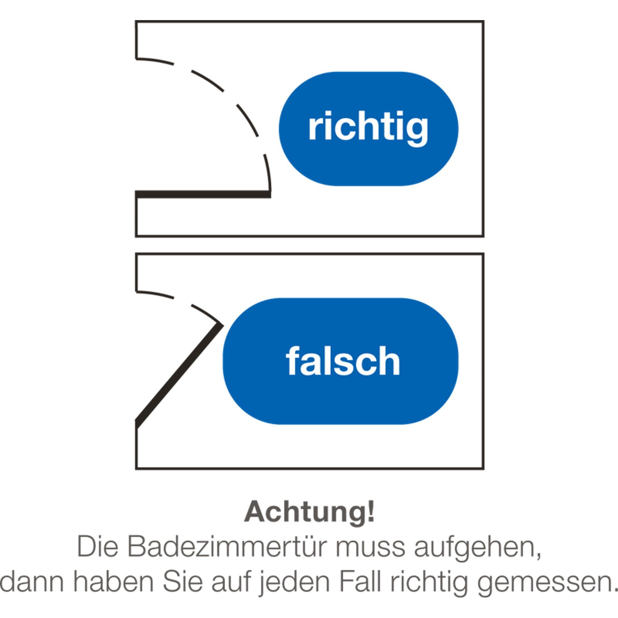 Erwin Müller Duschmatte Duschvorlage "Eukalyptus" halbrund, Höhe 20 mm, gemustert