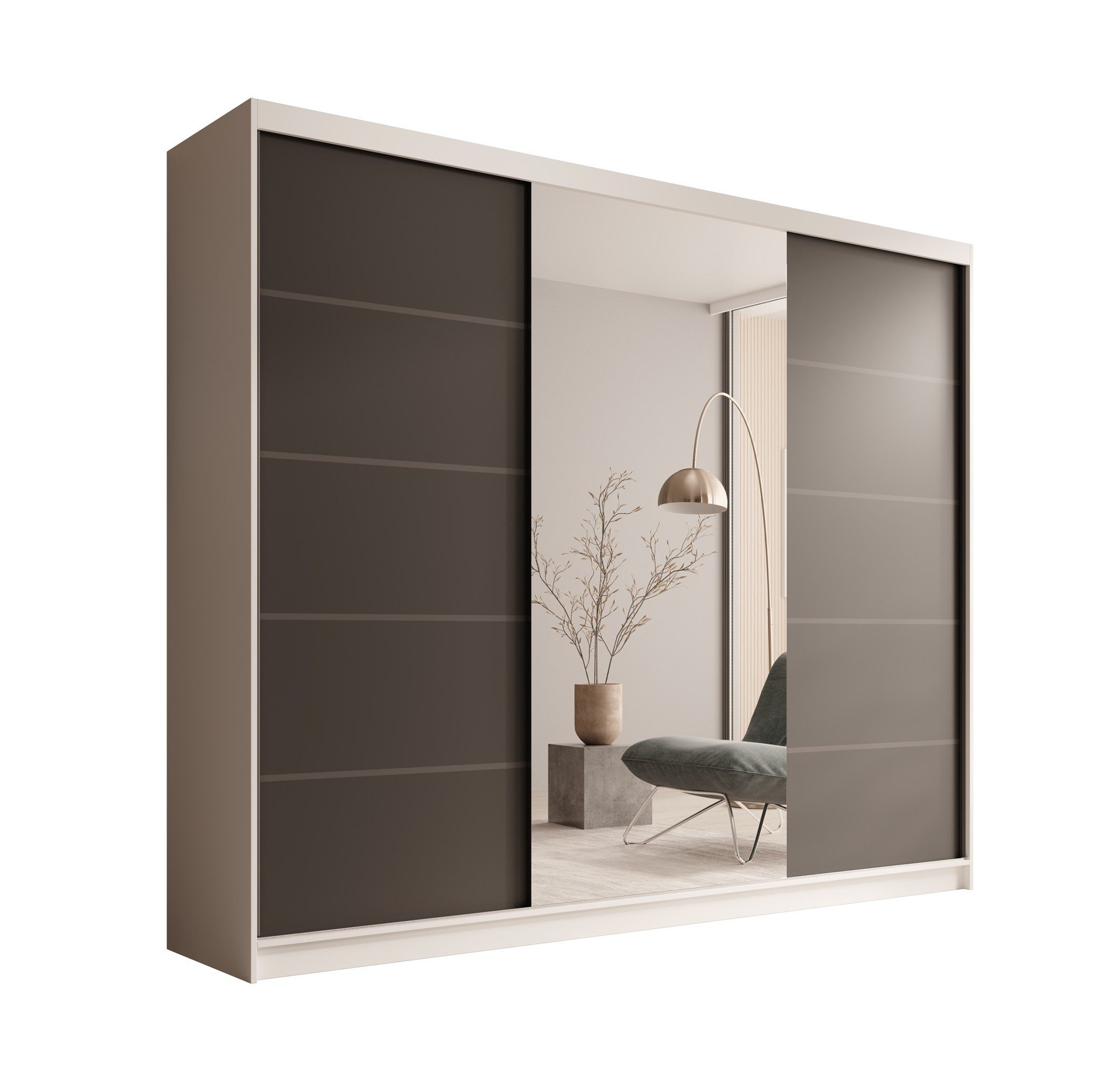 Fun Möbel Schiebetürenschrank Schrank OSLO 250 x 215 x 58 cm