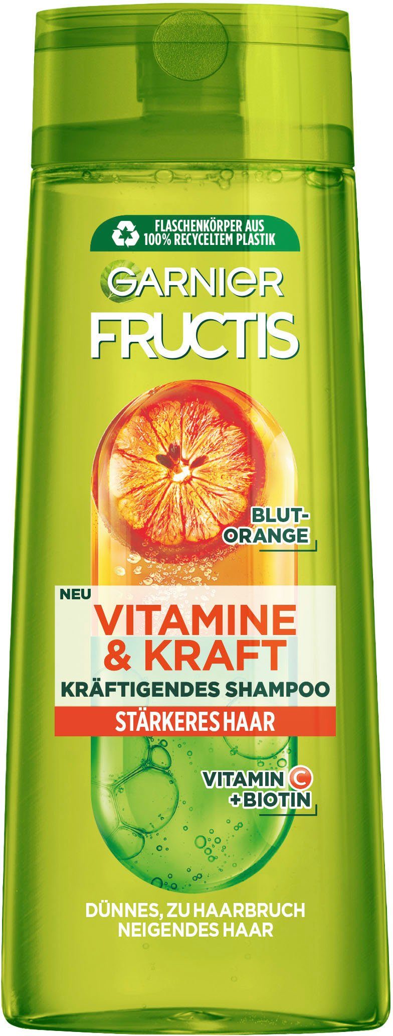 GARNIER Haarshampoo Garnier Fructis Vitamine & Kraft Shampoo, Set, 6-tlg., Geeignet für dünnes Haar