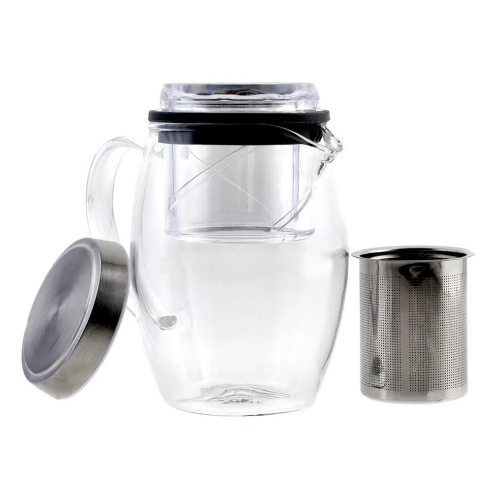 Borosilikatglas, aus 600ml, teilig), Edelstahl Teekanne Glas (Packung, 1 Özberk Borosilikatteekanne Naturteekanne
