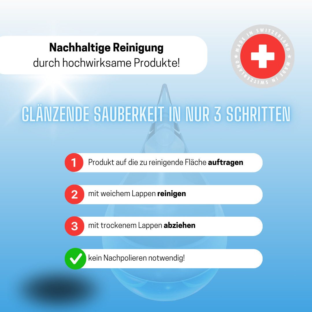 Medosan Scheibenklar mit Zitronenduft, Swiss Clean Glasreiniger (500 ml)