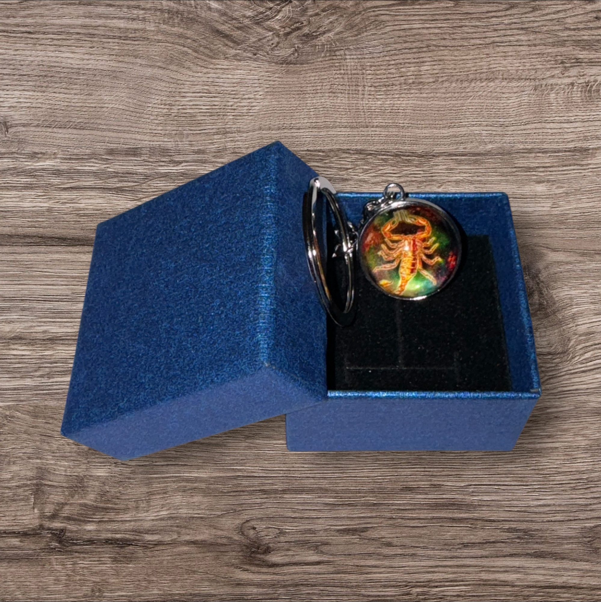 Schlüsselanhänger mit Gravur Skorpion Sternzeichen Schlüsselanhänger 3D mit Geschenkbox