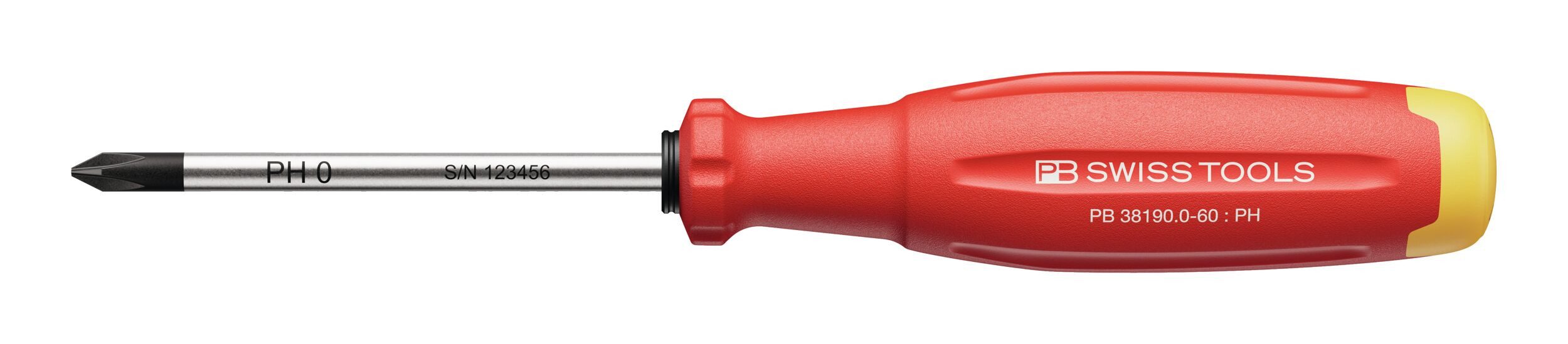 PB Swisstools Schraubendreher, PH0 x 60 mm SwissGrip EVO