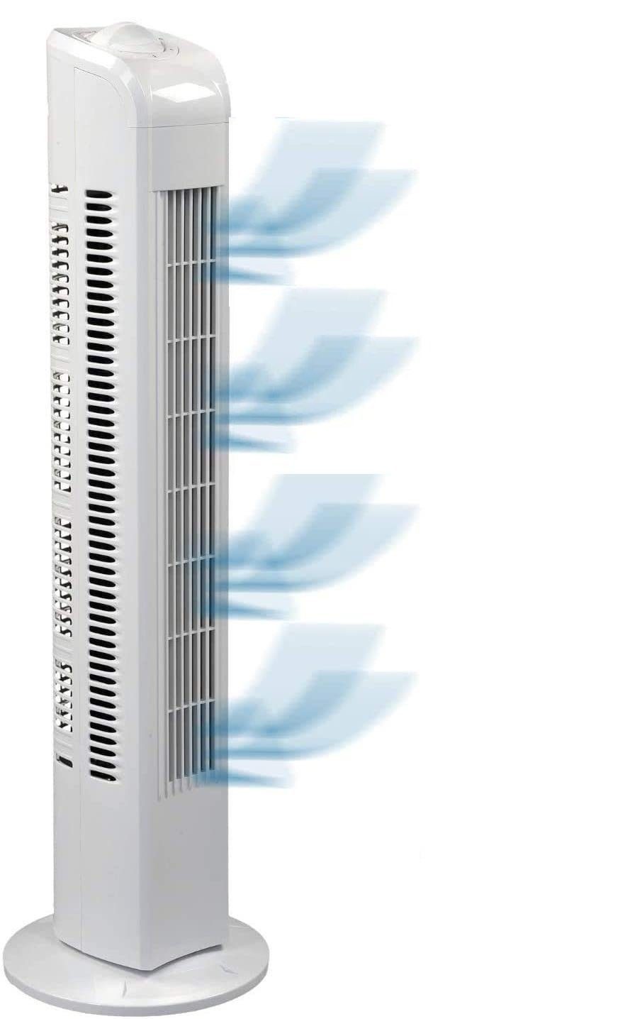 JUNG Turmventilator TF35 Ventilator 78cm Turmventilator Вентиляторы, 75° Oszillation, Standventilator, 50W Turmlüfter, bis 40m², leise, Вентиляторы