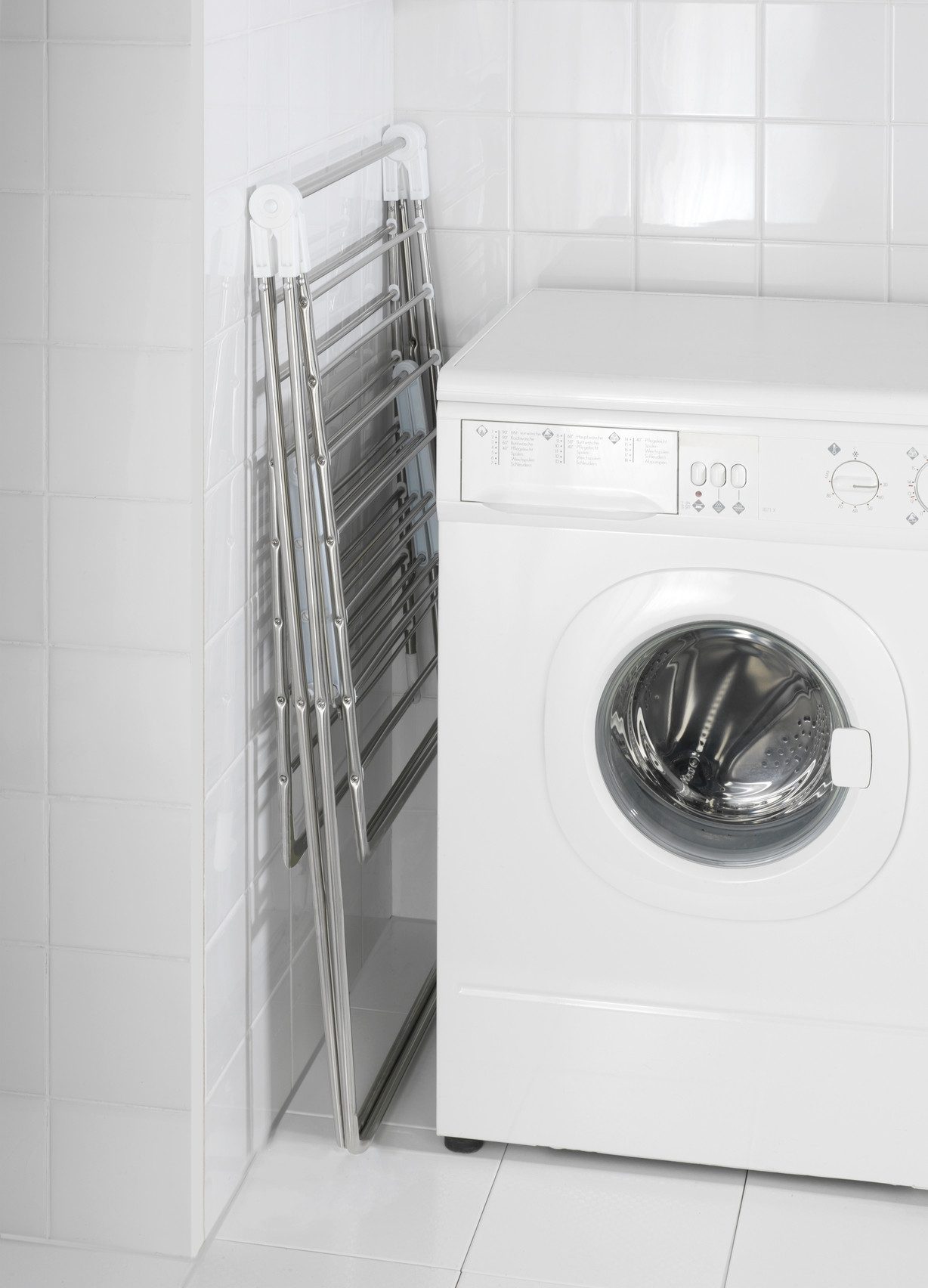 WENKO Wäscheständer Modell Flex, Wäschetrockner mit justierbaren Flügeln, 15 m Trockenlänge, klappbar