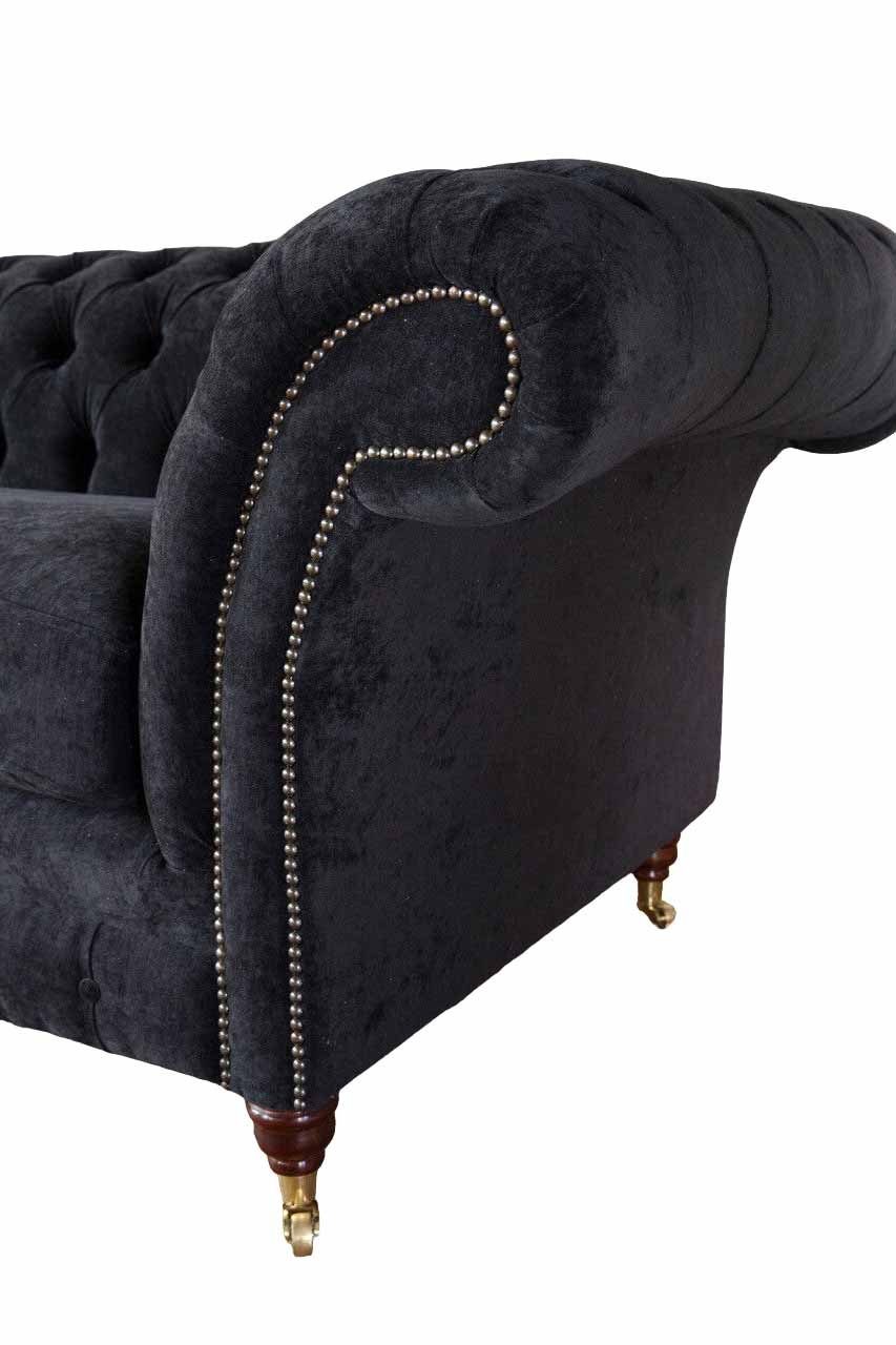 Sofas Wohnzimmer 4 Klassisch JVmoebel Design Couch Sitzer Textil Chesterfield-Sofa, Sofa