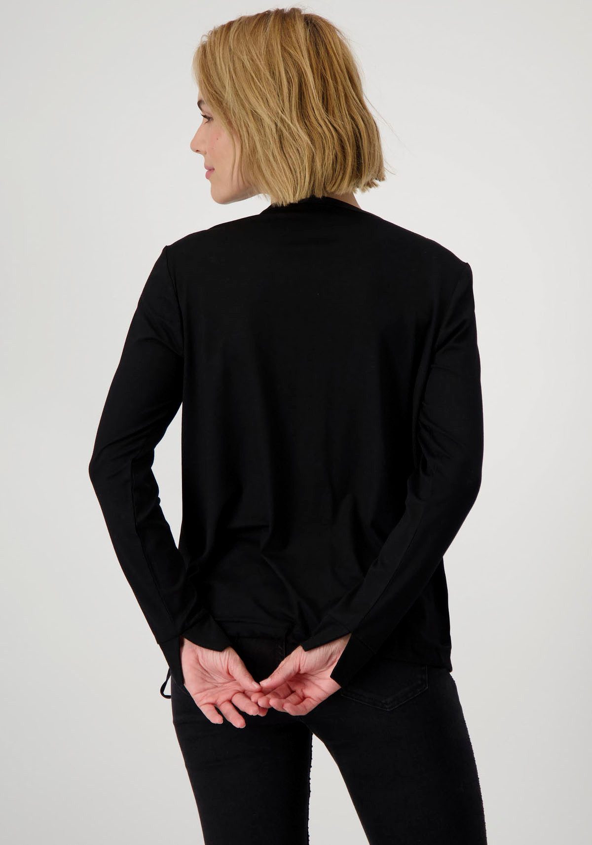 Monari Schlupfbluse mit Glitzerkante am Ausschnitt günstig online kaufen