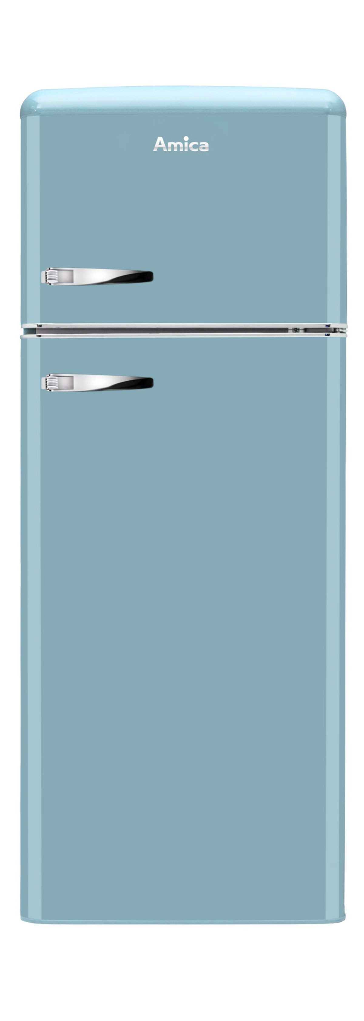 Amica Kühl-/Gefrierkombination DTR 374 190 B, 144,0 cm hoch, 55,0 cm breit, Retro-Design