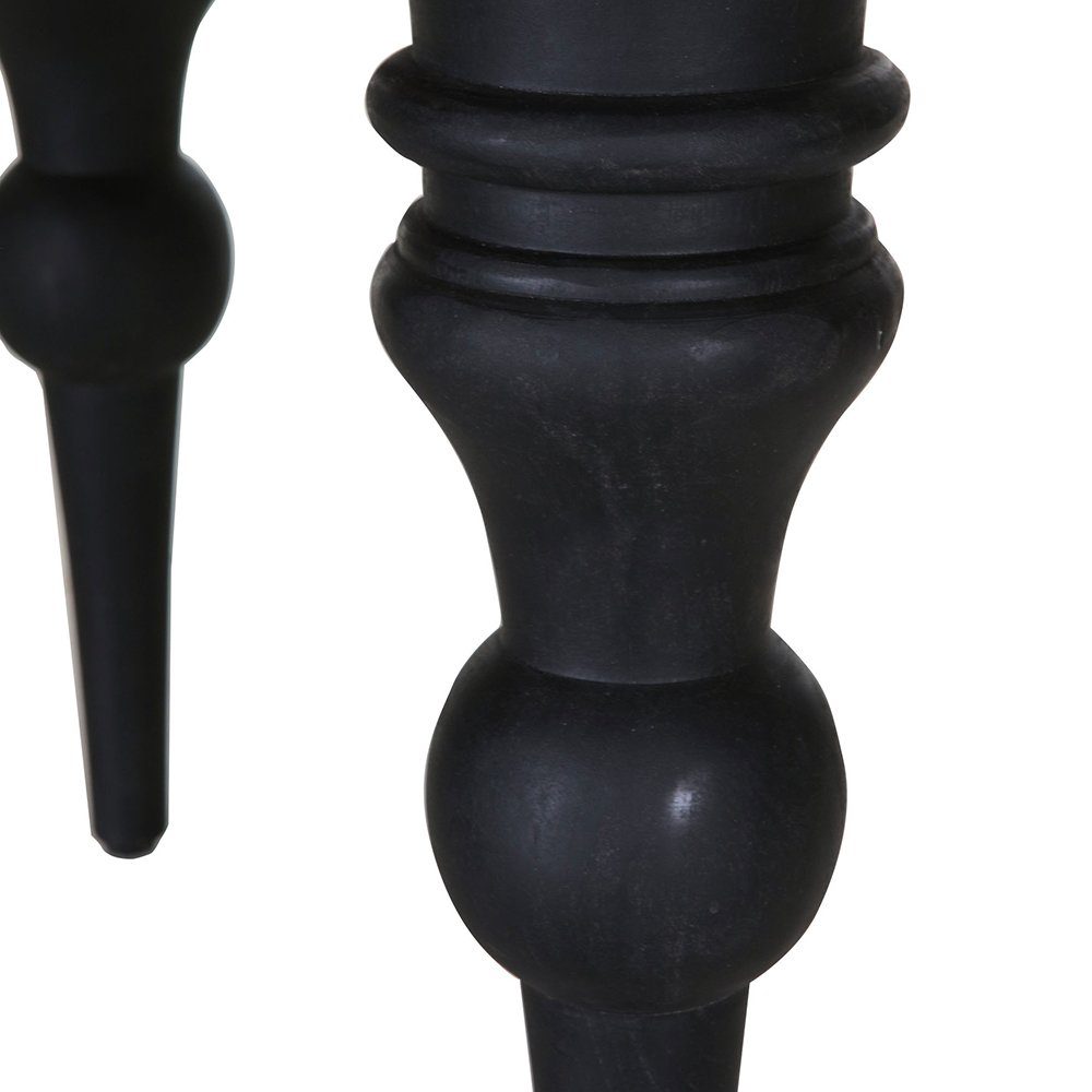 schwarz gedrechselten mit Akazie Esstisch 240/76/100 massiv in cm Tischbeinen TARRAS-123, Lomadox