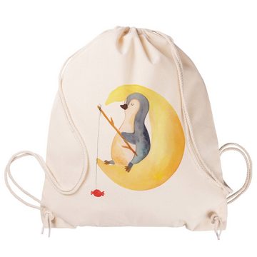Mr. & Mrs. Panda Sporttasche Pinguin Mond - Transparent - Geschenk, Schlafzimmer, Gästezimmer, Süß (1-tlg), Design trifft Funktion