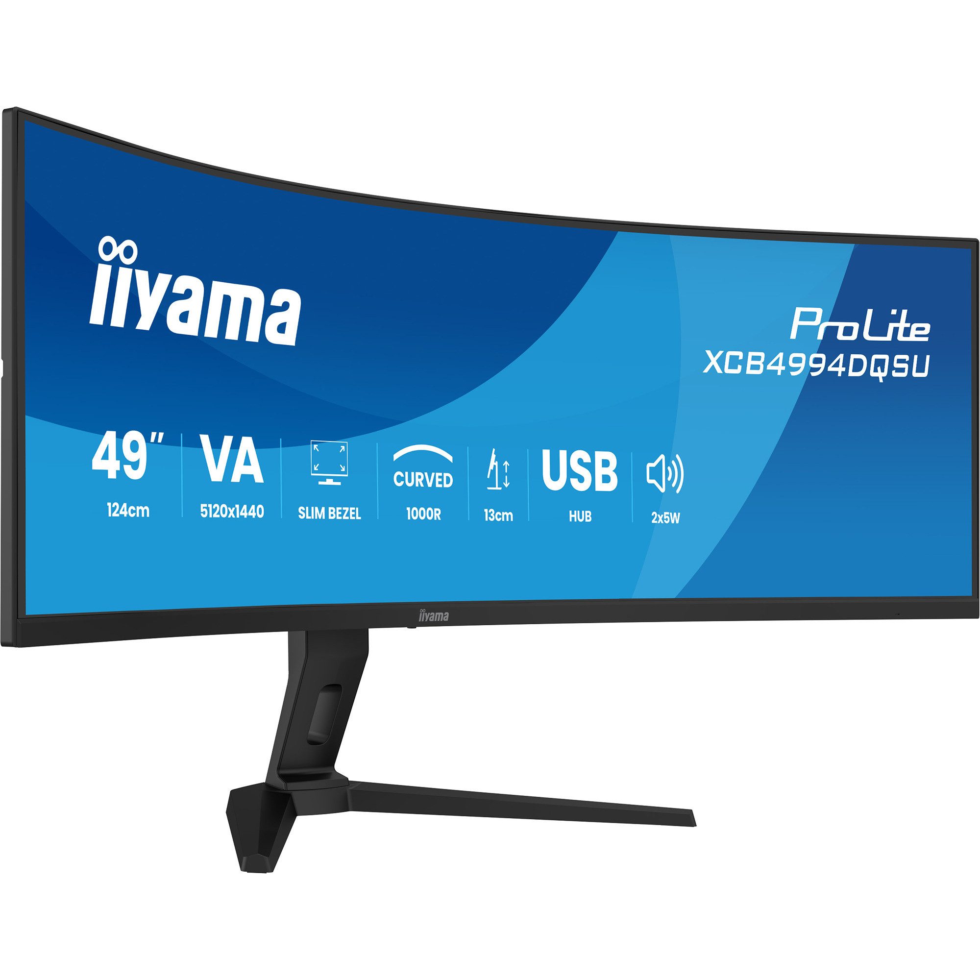 Iiyama iiyama ProLite XCB4994DQSU-B1, LED-Monitor, (DQHD, TFT-Monitor (5120 x 1440 px)