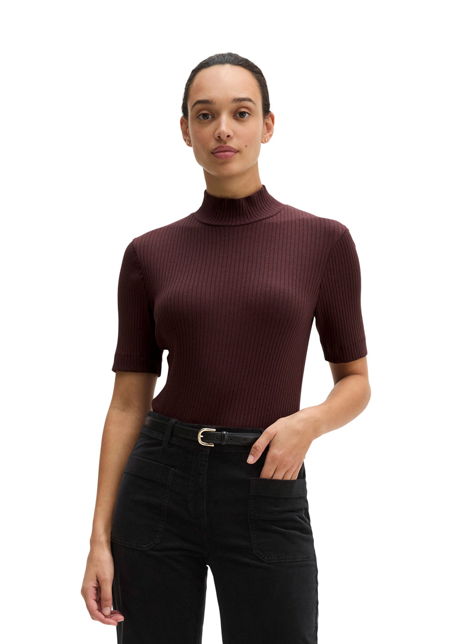 Marc O'Polo T-Shirt aus Bio-Baumwoll-Modal-Stretch-Jersey