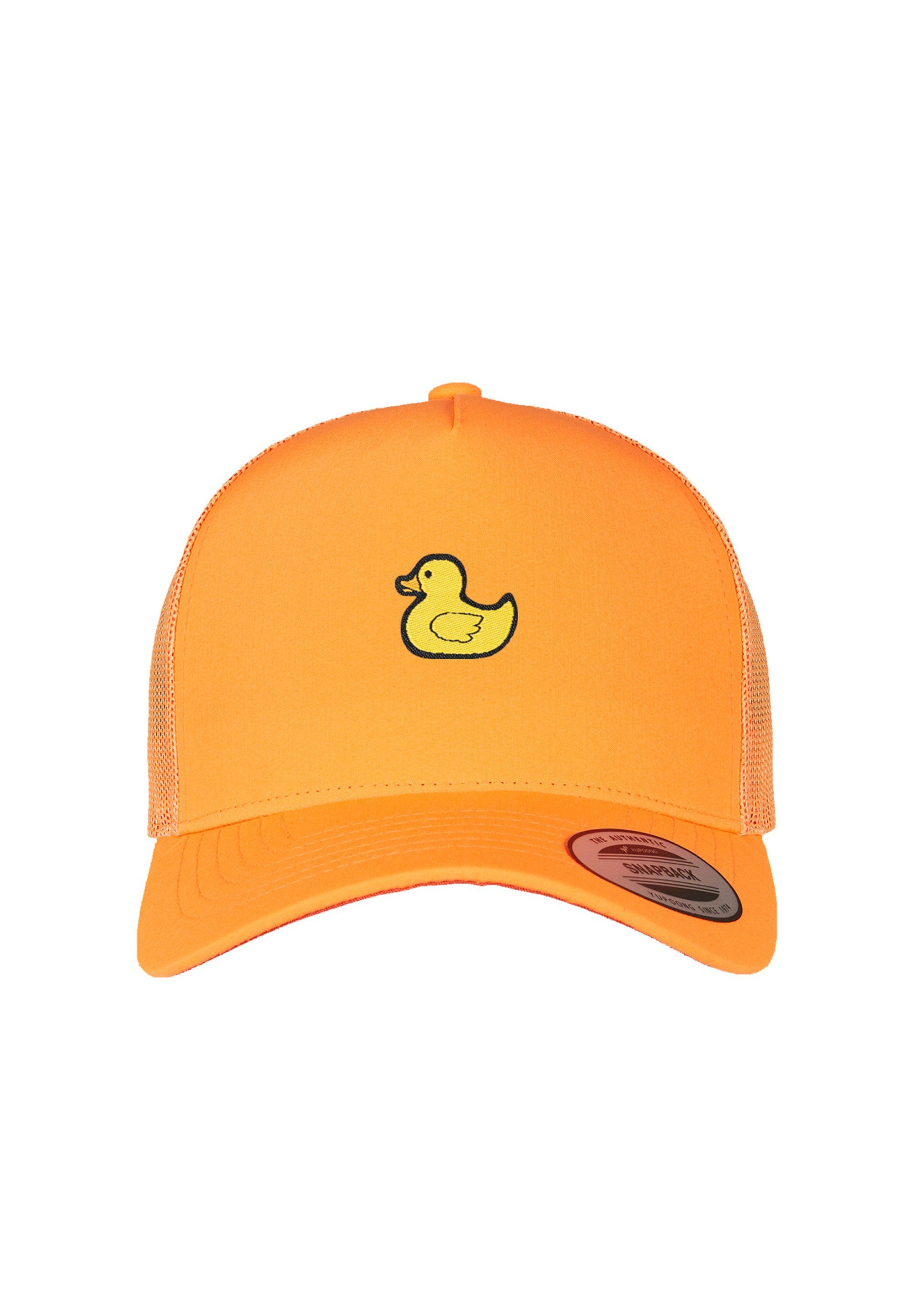 Duck Trucker neon Print orange Cap Schirmmütze Neon F4NT4STIC